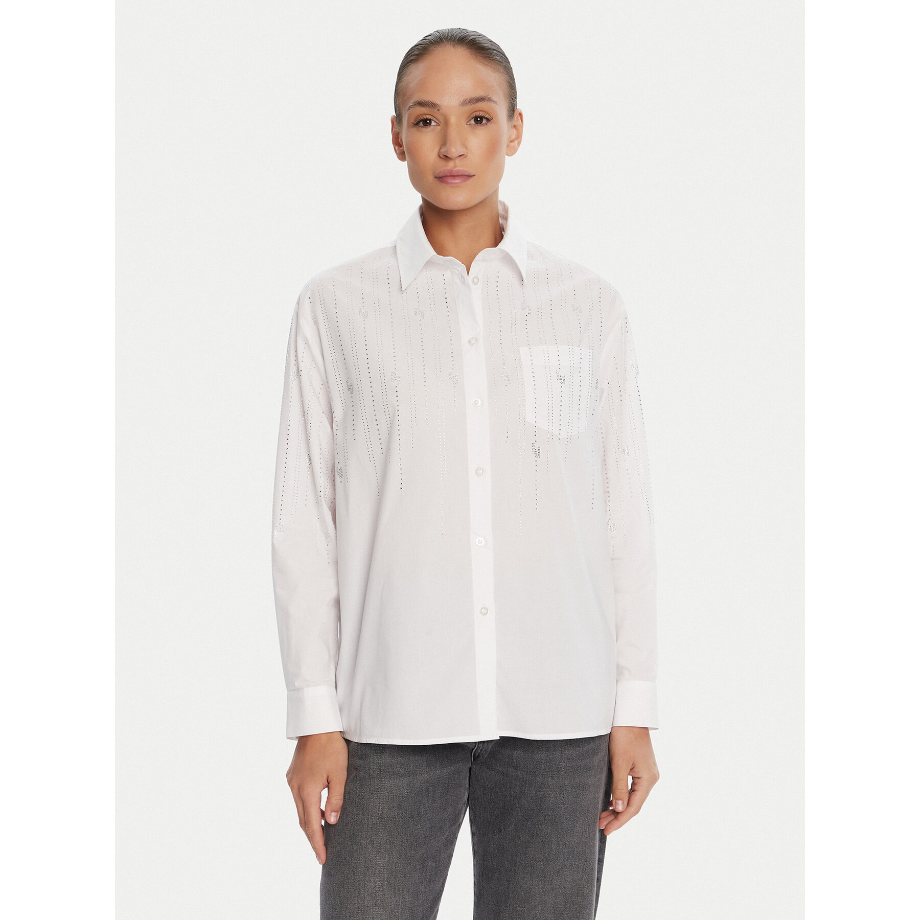 Liu Jo Hemd UF5240 T039A Weiß Regular Fit