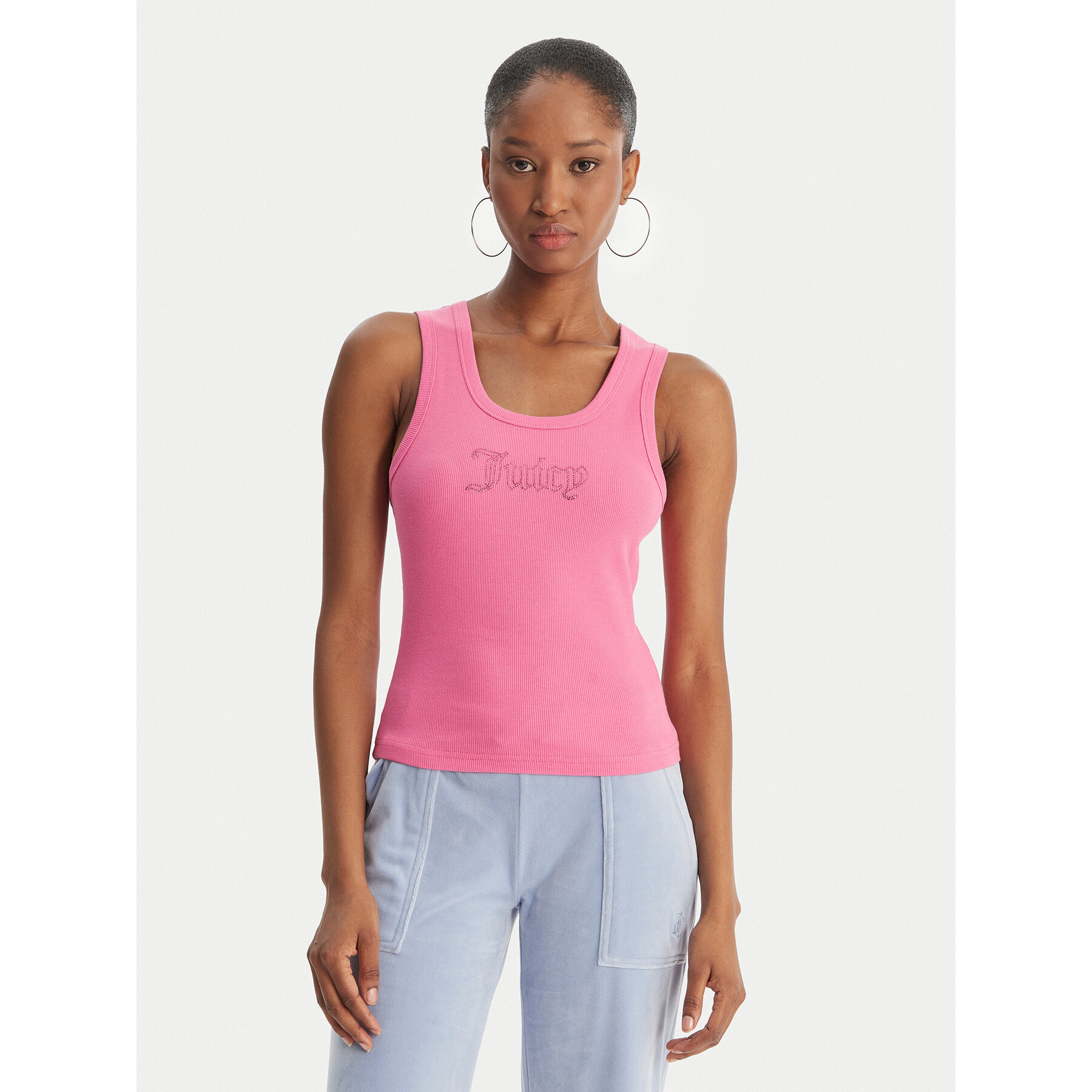 Juicy Couture Top Thin Strap JCWLV126308 Rosa Slim Fit