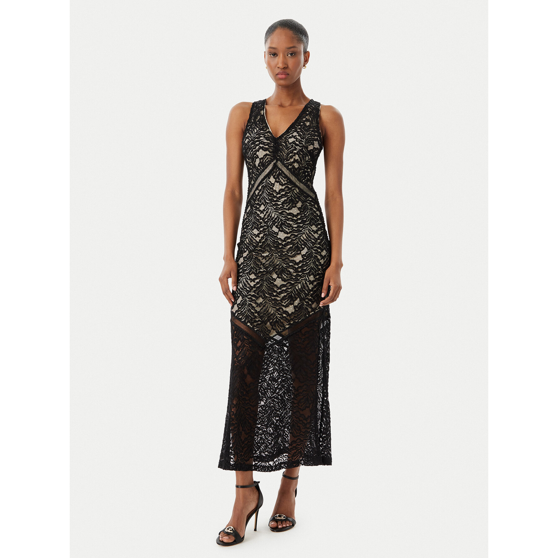 Guess Coctailkleid W5GT37 KCS90 Schwarz Slim Fit