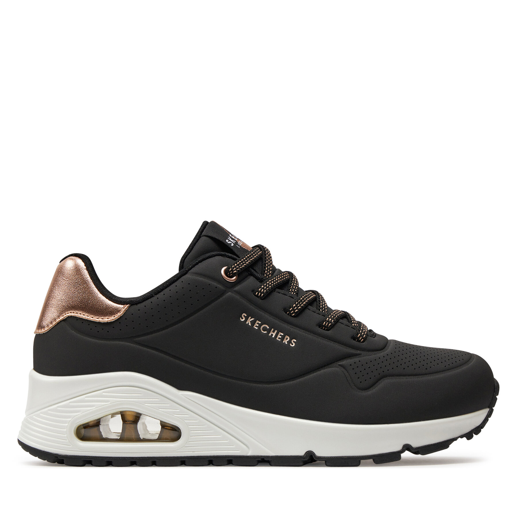 Sneakersy Skechers Uno Shimmer Away 155196/BLK Čierna