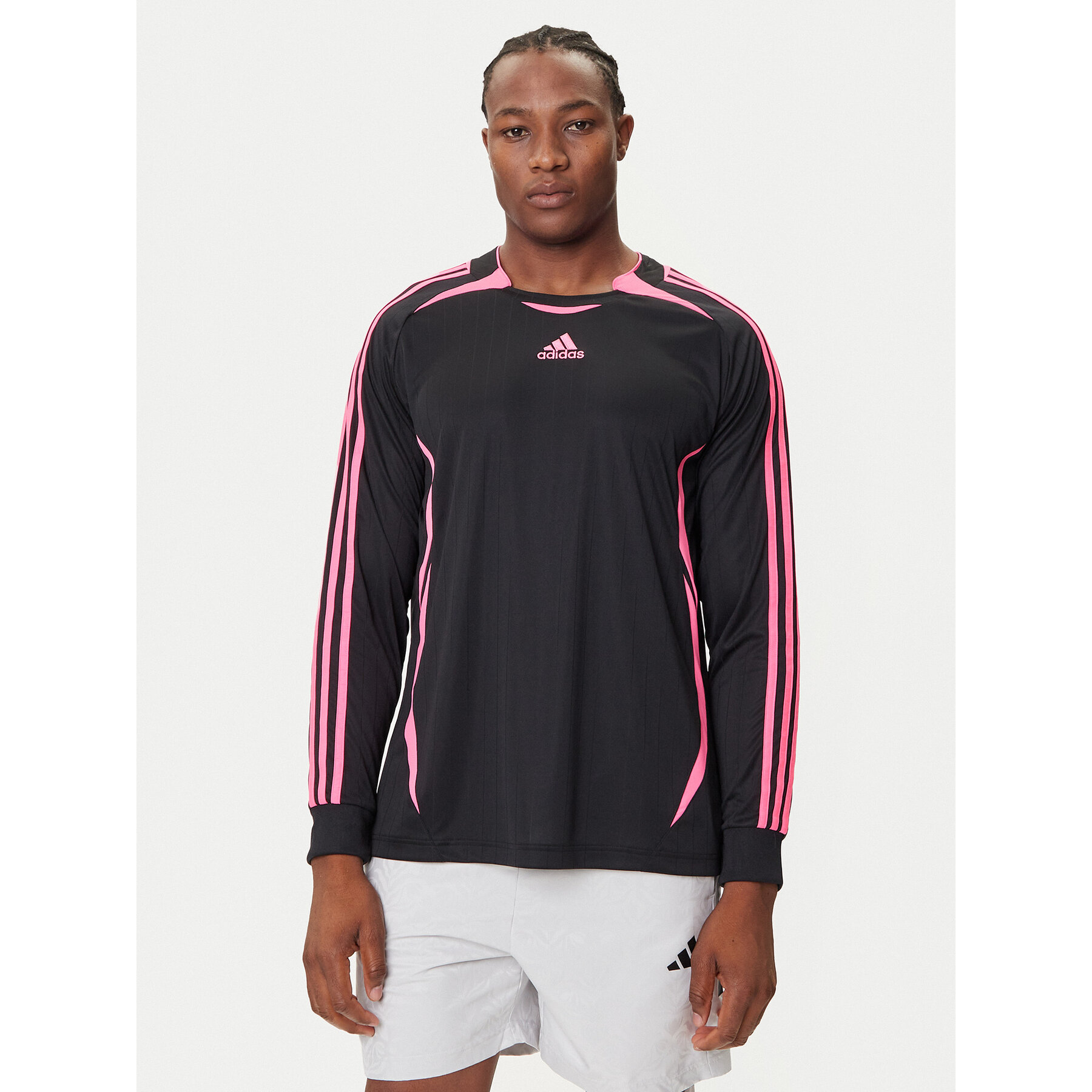 adidas Longsleeve Teamgeist adicolor JW5907 Schwarz Loose Fit