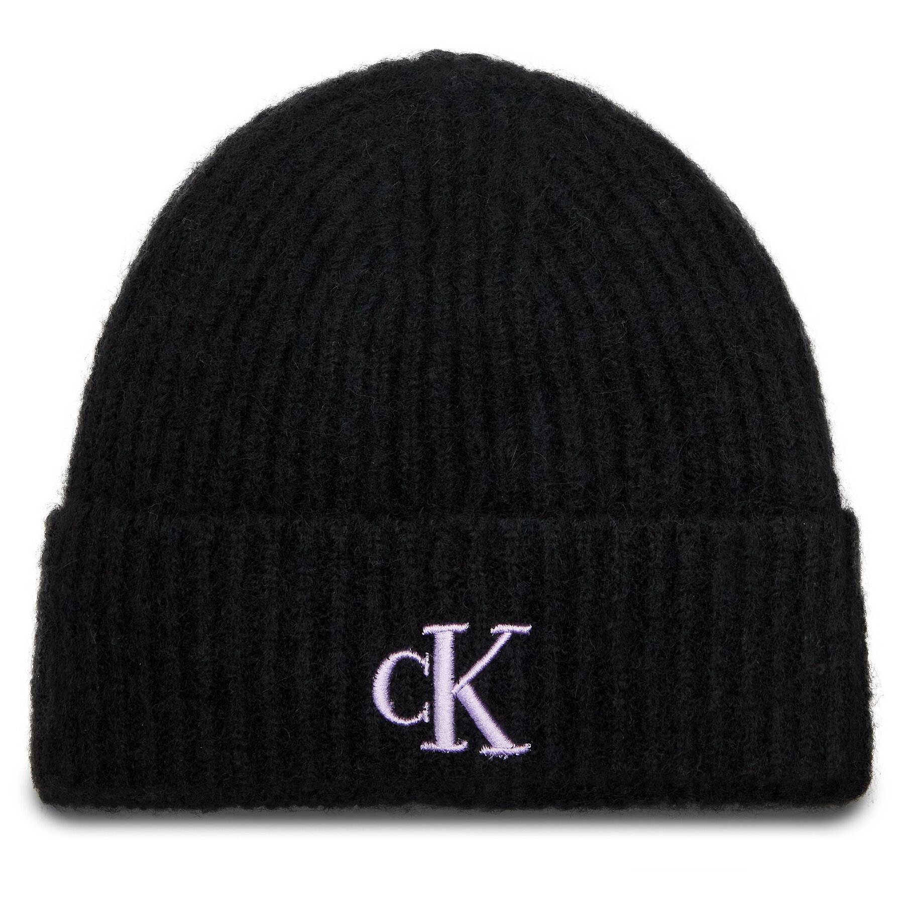 Čiapka Calvin Klein Jeans Thick Embroidery Beanie K60K612321 Čierna