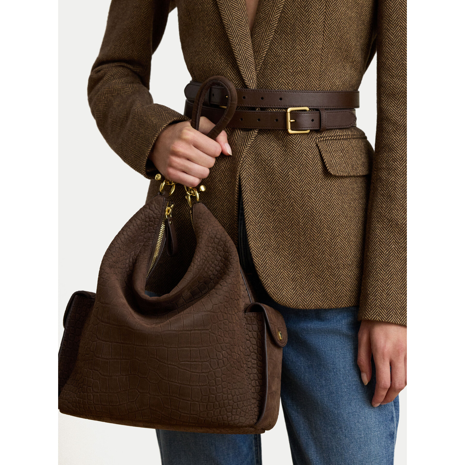 Geantă LAUREN RALPH LAUREN 431P18458003 Maro închis