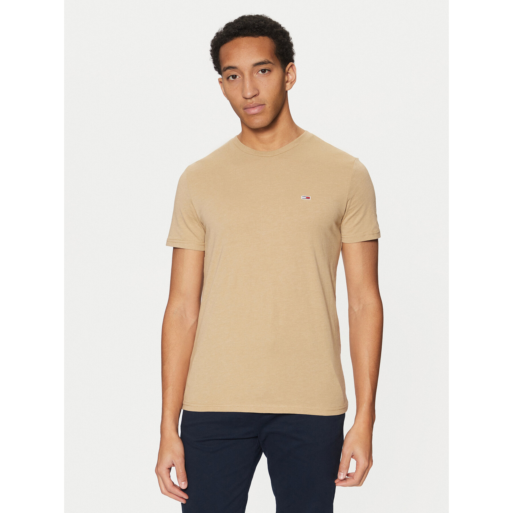 Tommy Jeans Póló Jaspe DM0DM20363 Bézs Slim Fit