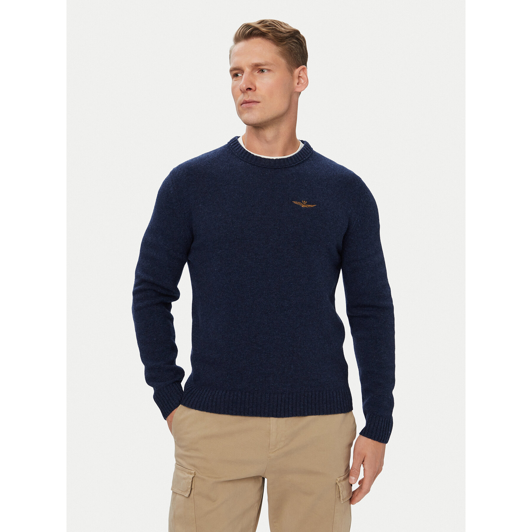 Aeronautica Militare Pullover 262MA1645UL00924 Dunkelblau Regular Fit