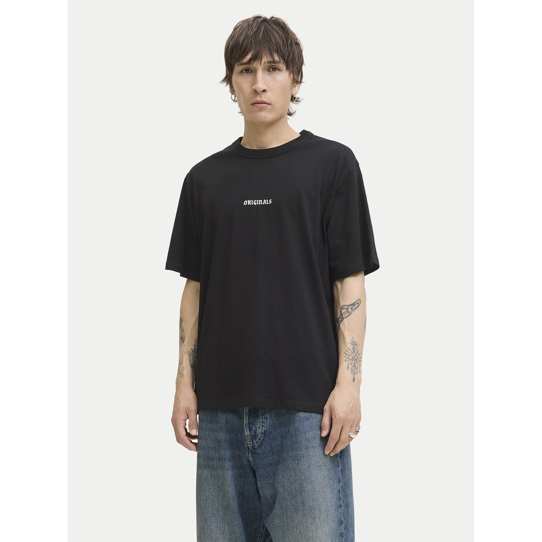 Jack & Jones T-Shirt Meadows Minimal 12283630 Schwarz Loose Fit