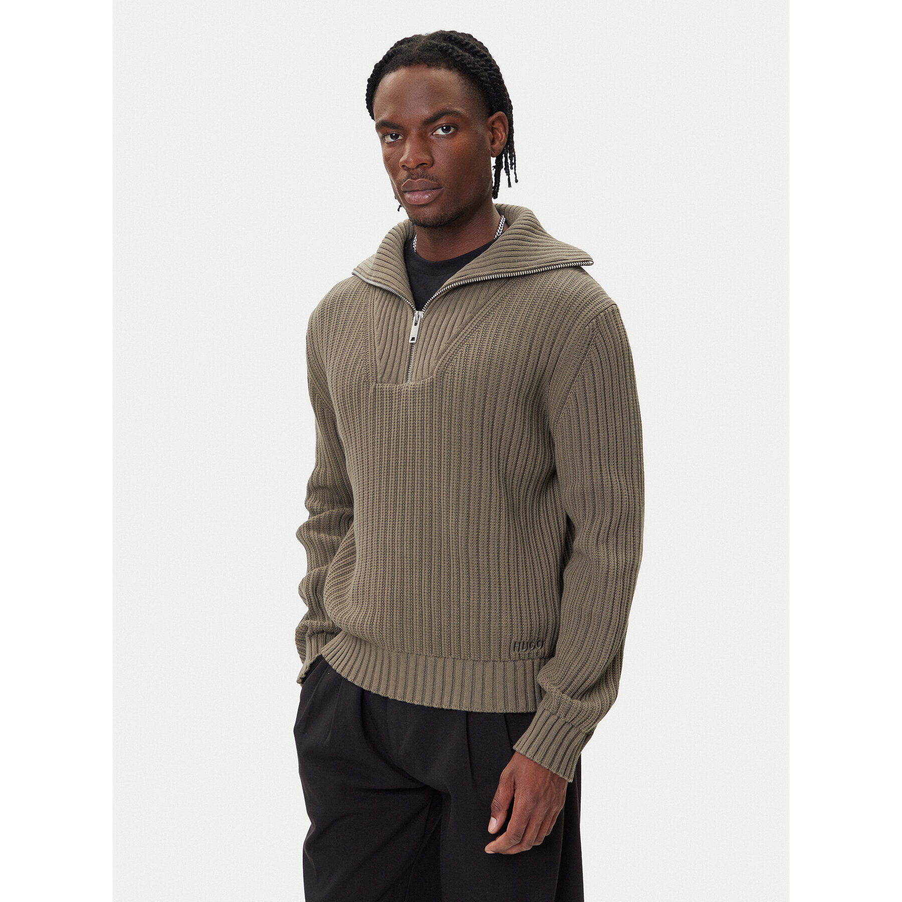 HUGO Pullover Srigg 50547002 Beige Relaxed Fit