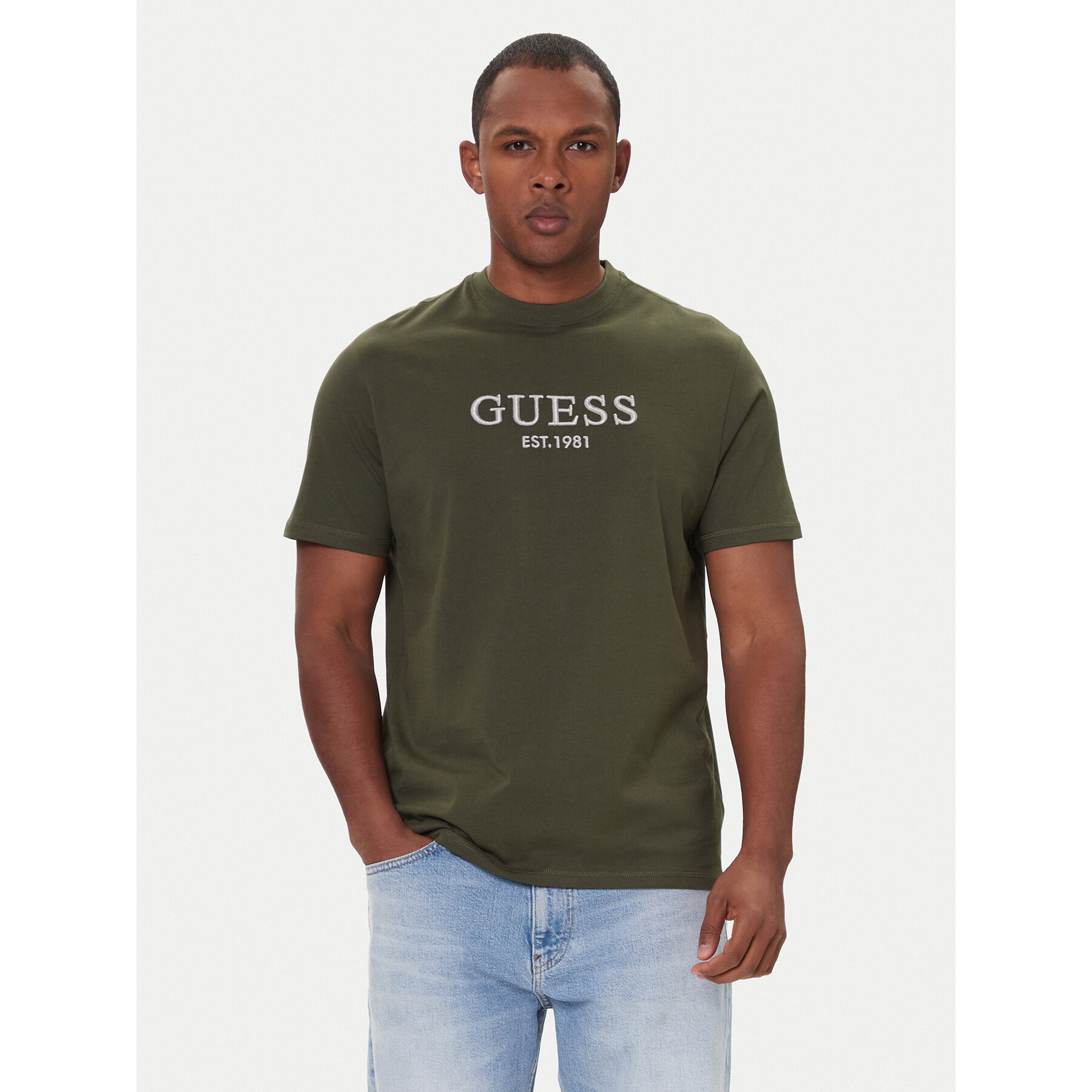 Guess T-shirt M5BI09 K8FQ4 Verde Regular Fit