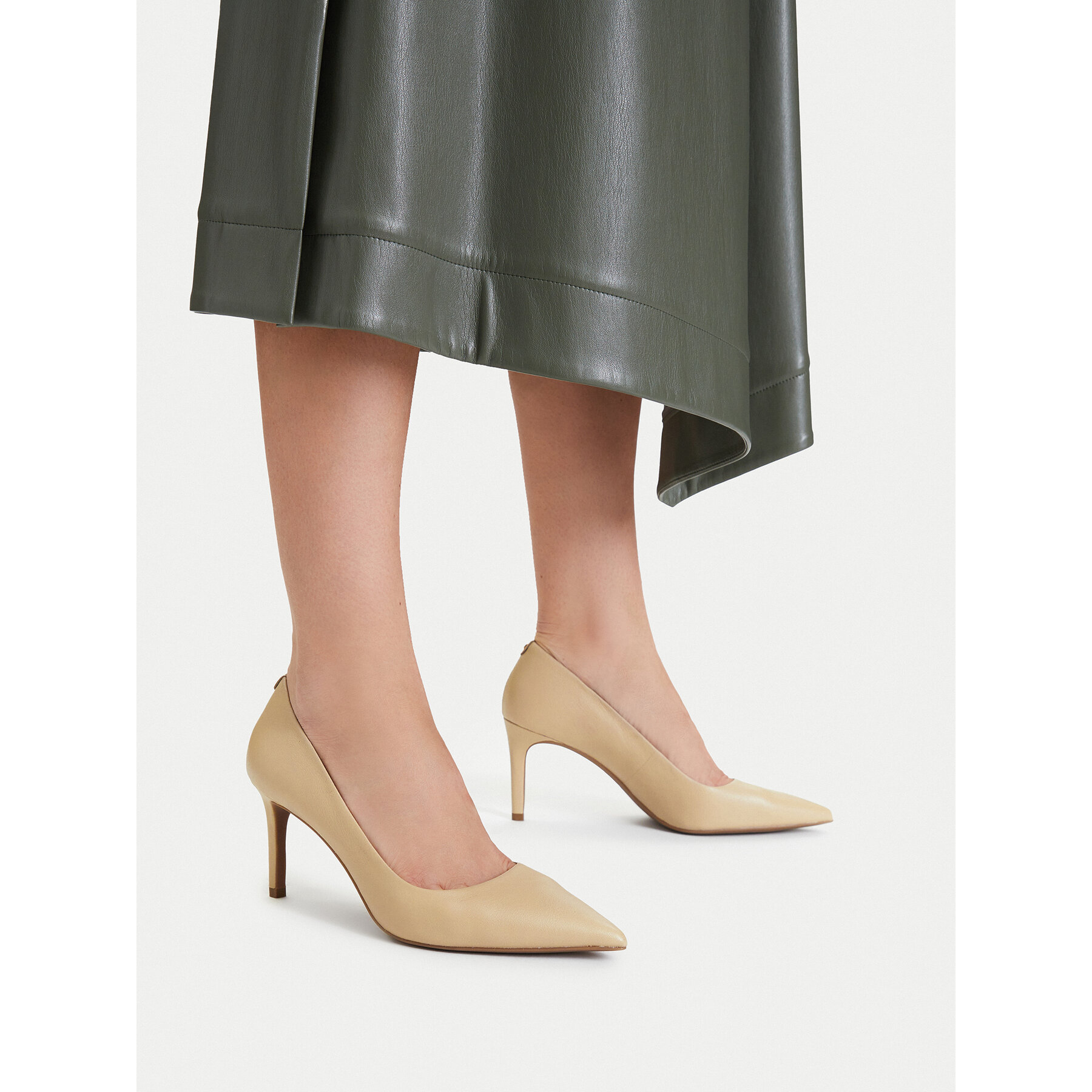 Pantofi cu toc subțire MICHAEL Michael Kors Alina 40T6HNMP1L Bej
