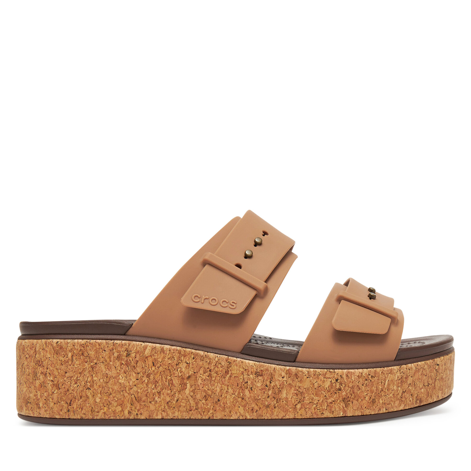 Šľapky Crocs Brooklyn Cork Buckle 211252 Béžová