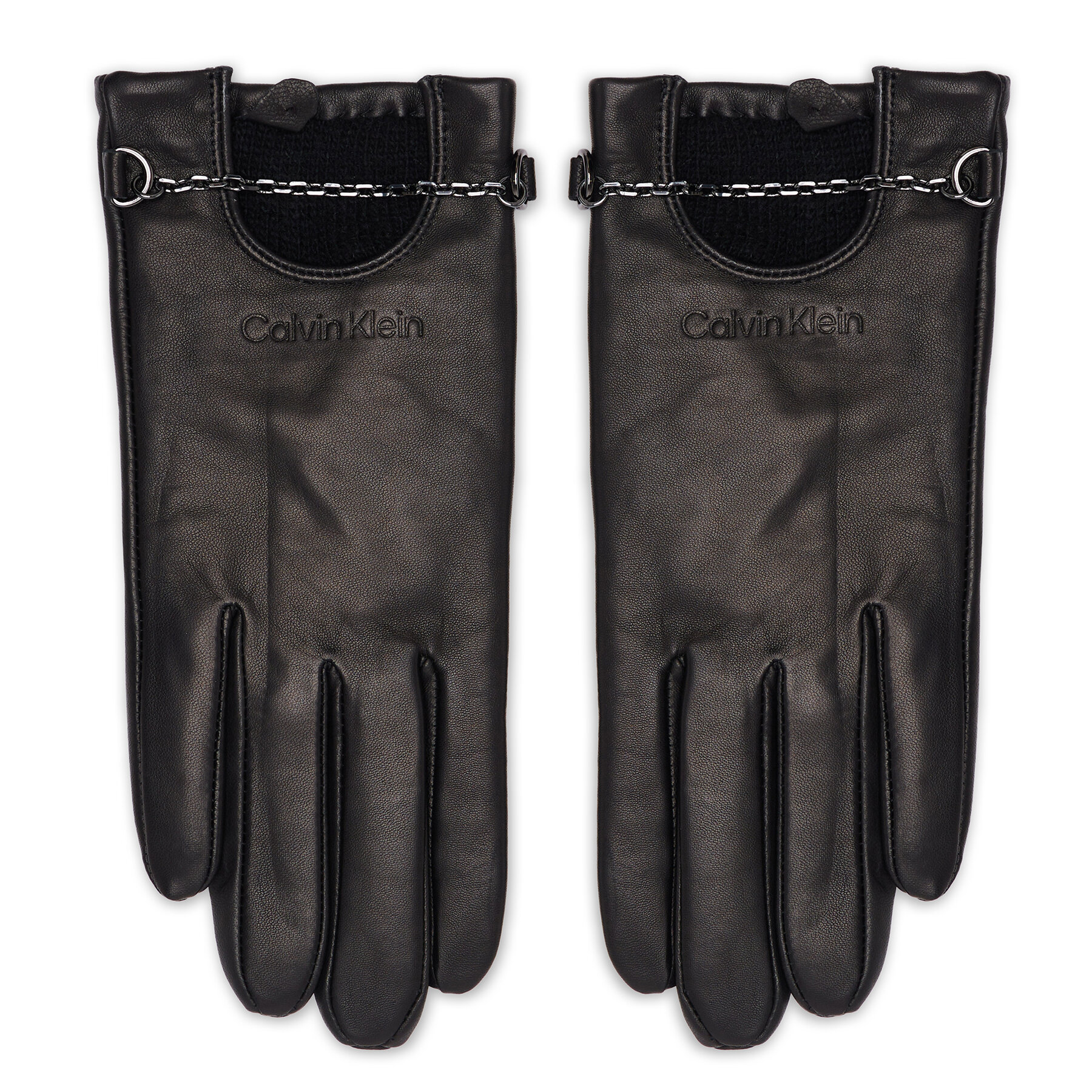Mănuși de Damă Calvin Klein K60K609974 Ck Black BLK Black imagine super redus 2022