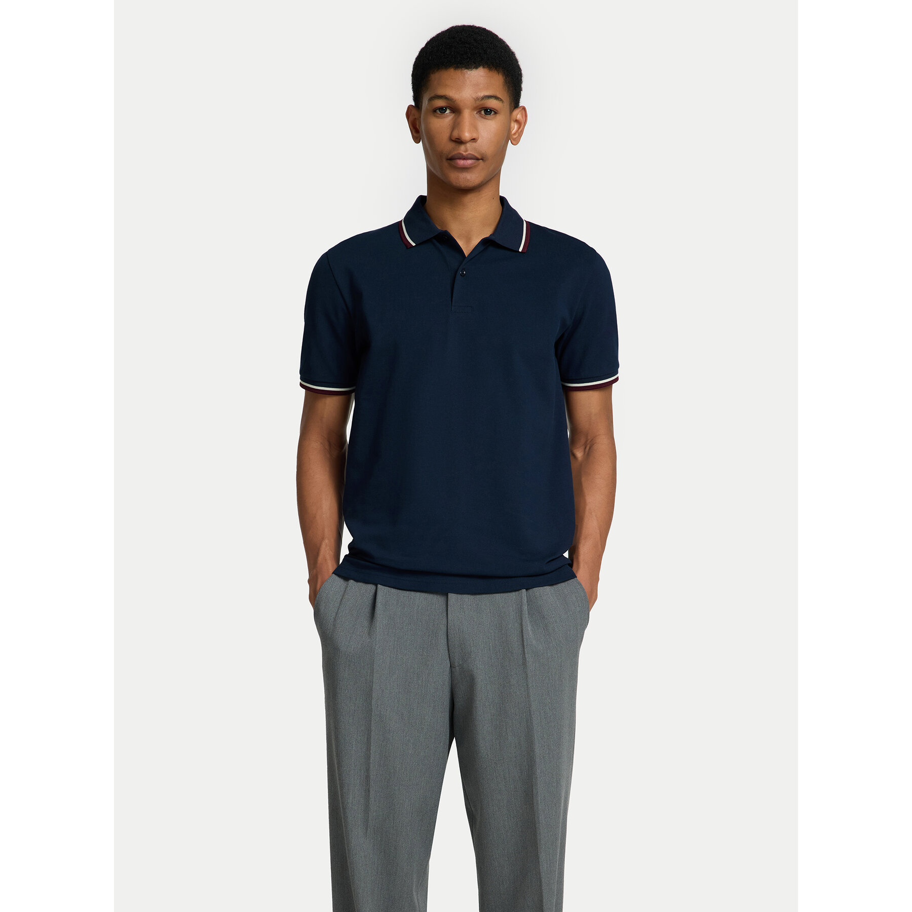 Selected Homme Polo 16095852 Σκούρο μπλε Slim Fit
