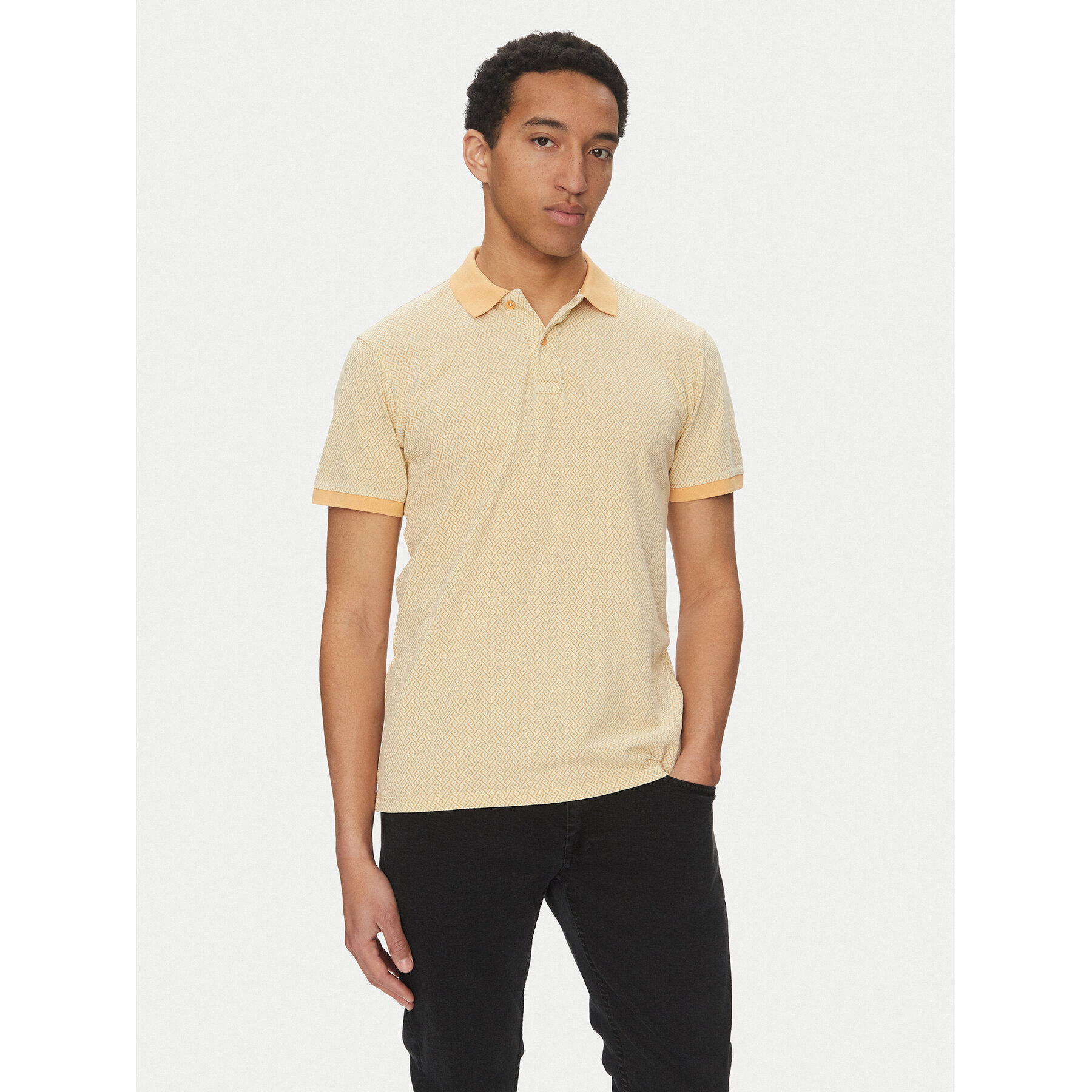 Blend Polo 20718252 Arancione Regular Fit