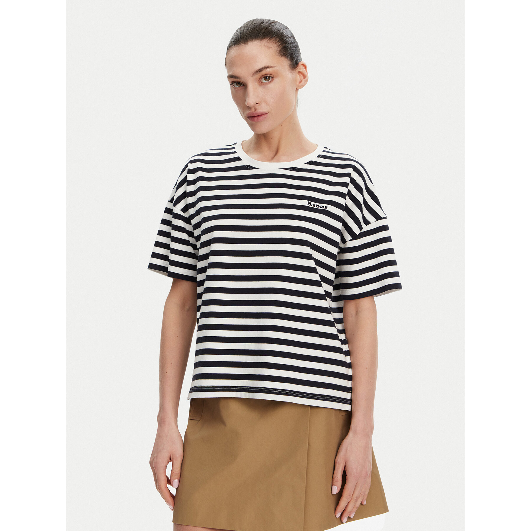 Barbour T-Shirt Adria LML0893NY73 Σκούρο μπλε Relaxed Fit