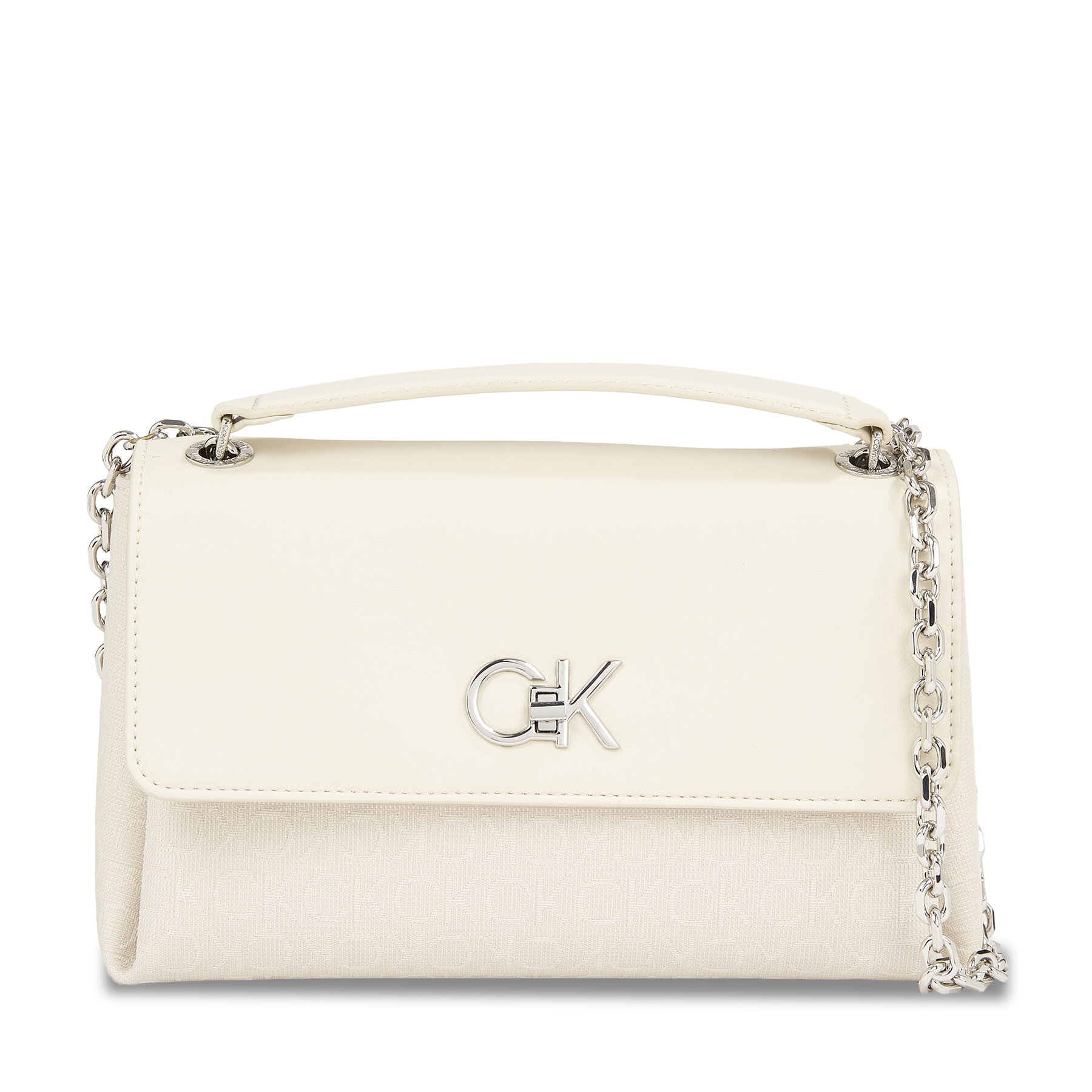 Calvin Klein Τσάντα Calvin Klein Re-Lock Conv Shoulder Bag_Jcq K60K611755 Εκρού