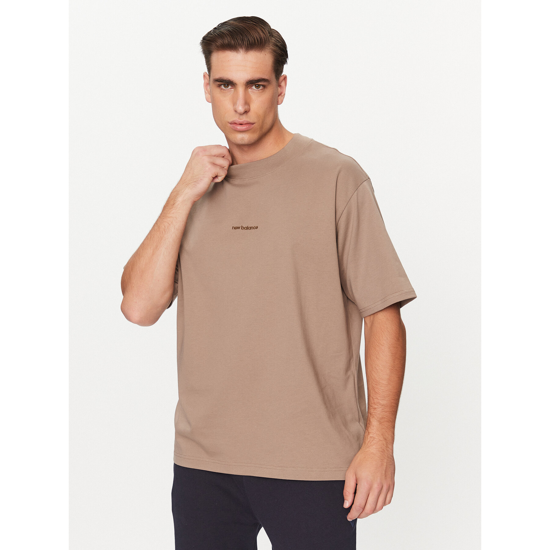 New Balance New Balance T-Shirt Athletics Linear T-Shirt MT33560 Καφέ Regular Fit