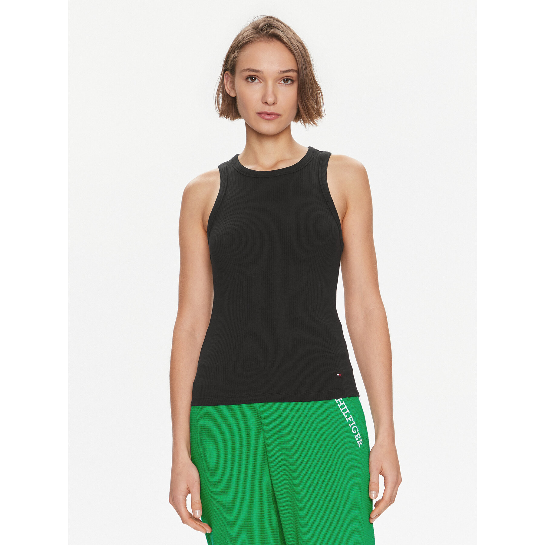 Tommy Hilfiger Tommy Hilfiger Τοπ WW0WW38635 Μαύρο Slim Fit
