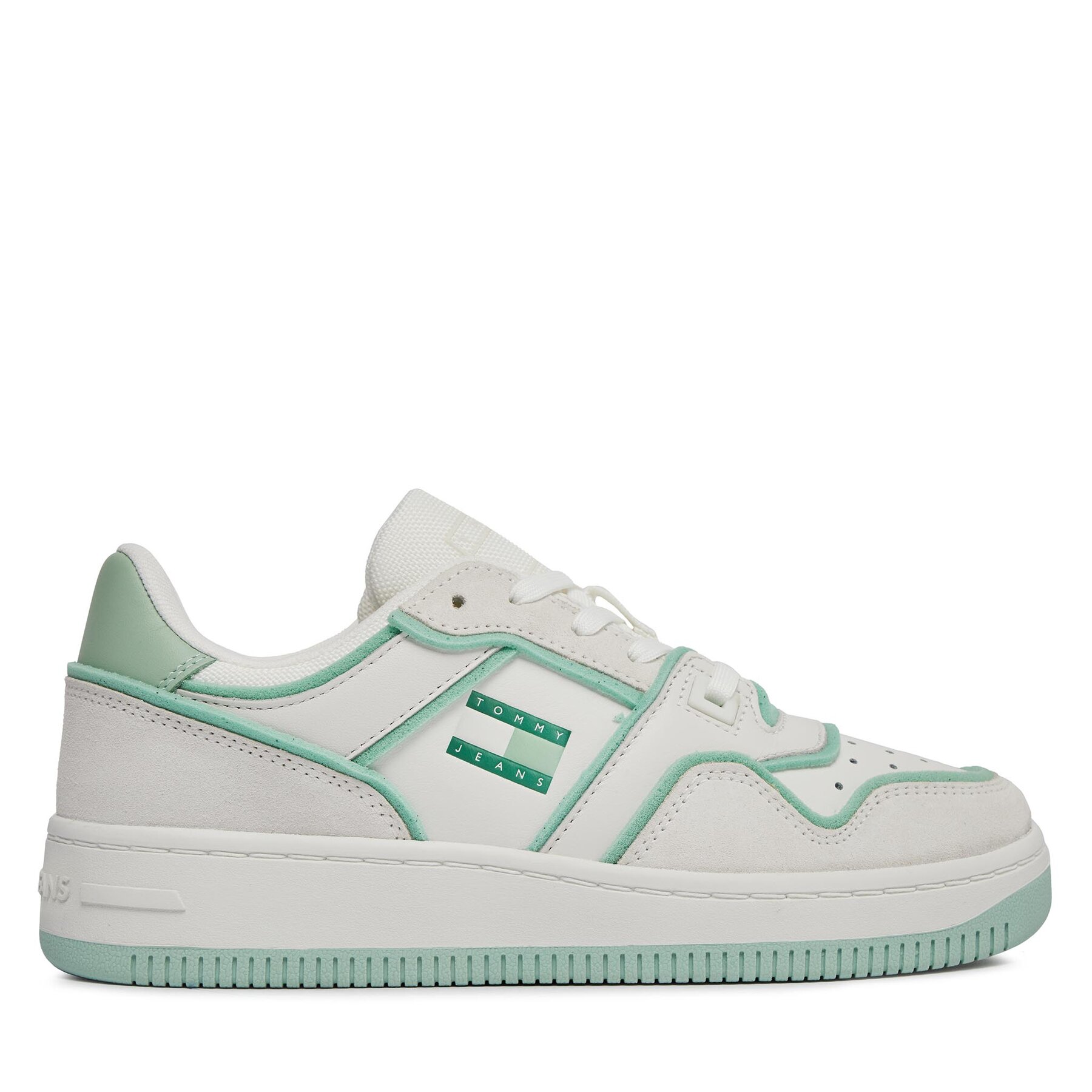 Dámske Sneakersy Tommy Jeans, Rozmer: 39, Écru, Tjw Retro Basket Foam Edge EN0EN02420