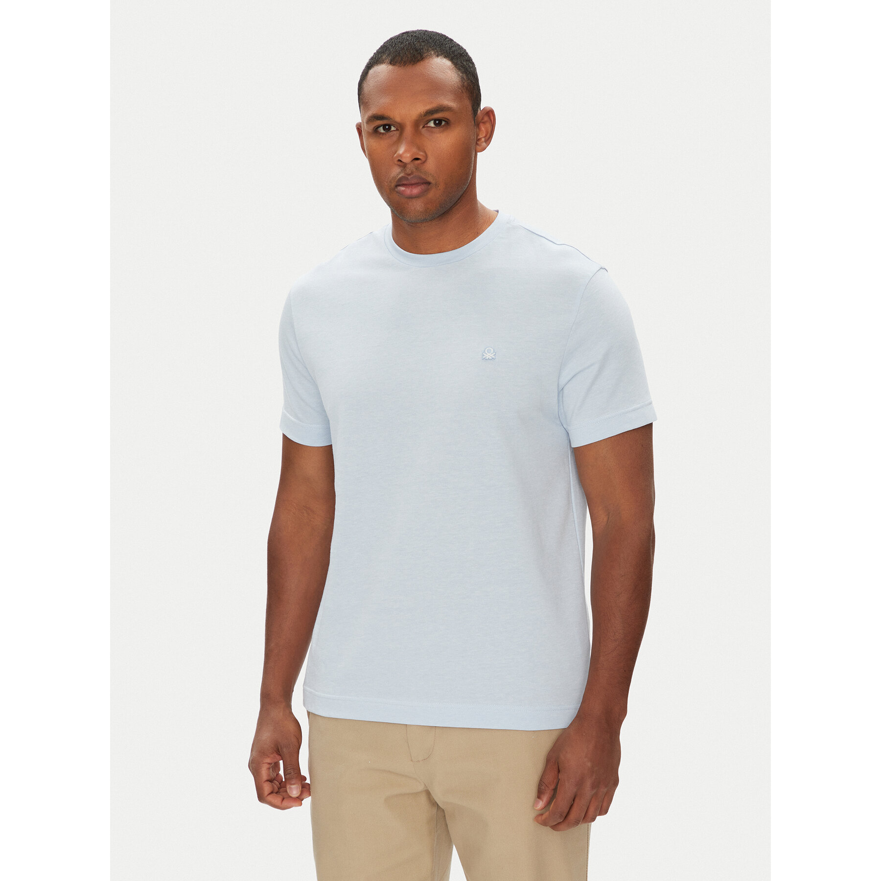 United Colors Of Benetton T-shirt 3M4WU1088 Blu Relaxed Fit