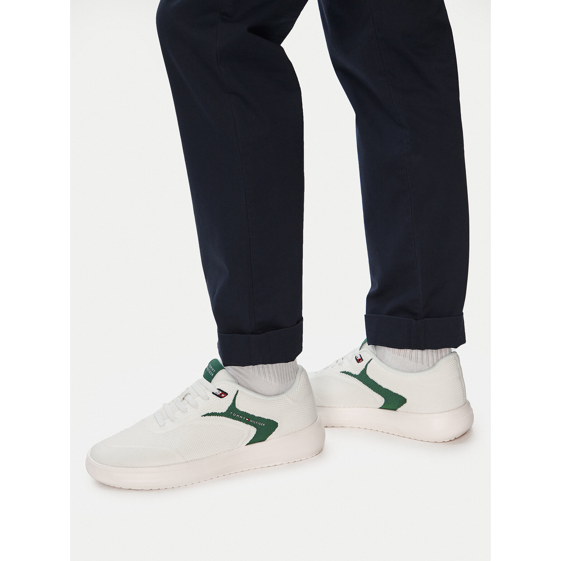 Sneakers Tommy Hilfiger Th Modern Lightcup Knit FM0FM05886 Alb