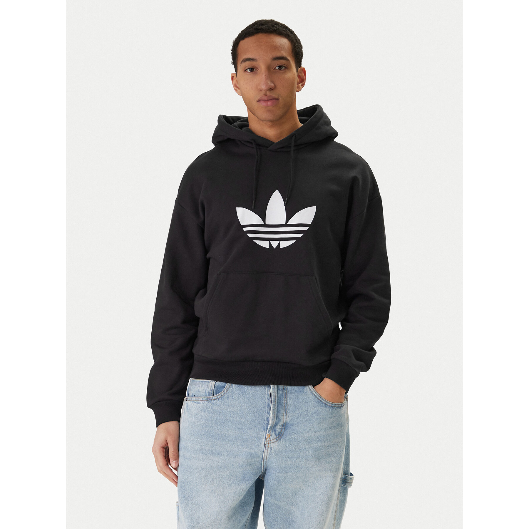 adidas Sweatshirt adicolor Trefoil KE0877 Schwarz Loose Fit