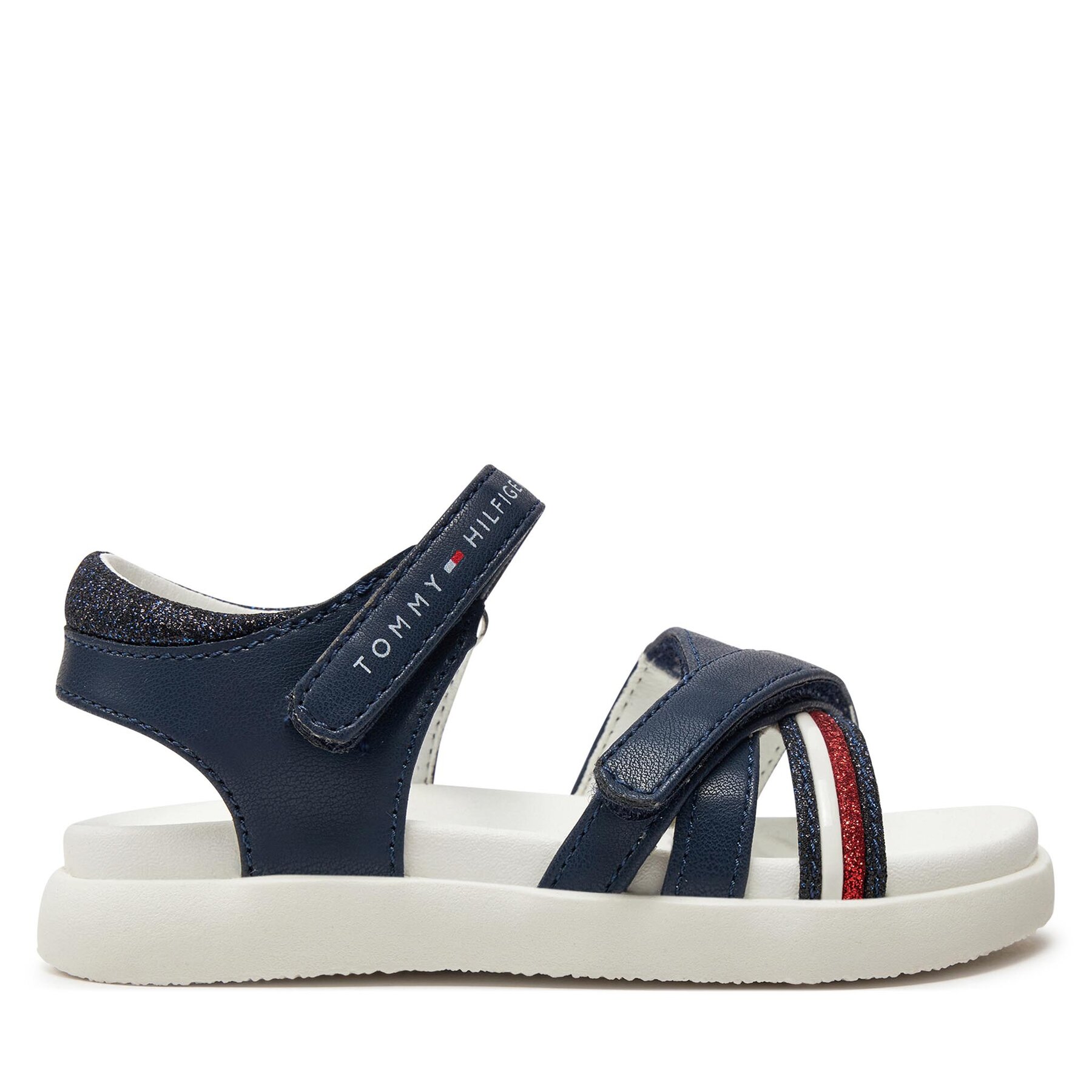 Sandales Tommy Hilfiger Strippes Velcro Sanadal T1A2-33234-0326 S Tumši zils