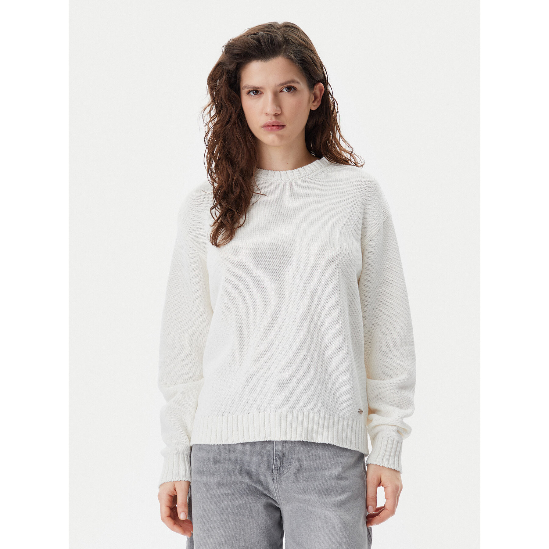 Napapijri Pullover D-Sambre W NP0A4IFK2061 Écru Regular Fit