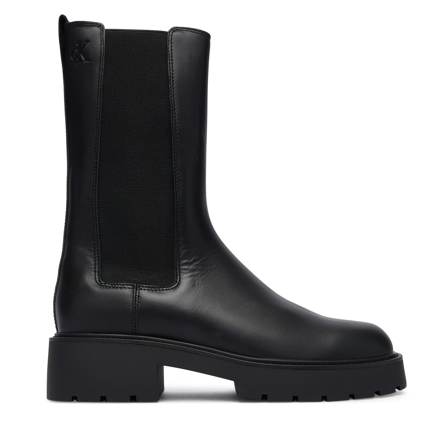 Kotníková obuv s elastickým prvkem Calvin Klein Chunky High Chelsea YW0YW01909 Černá