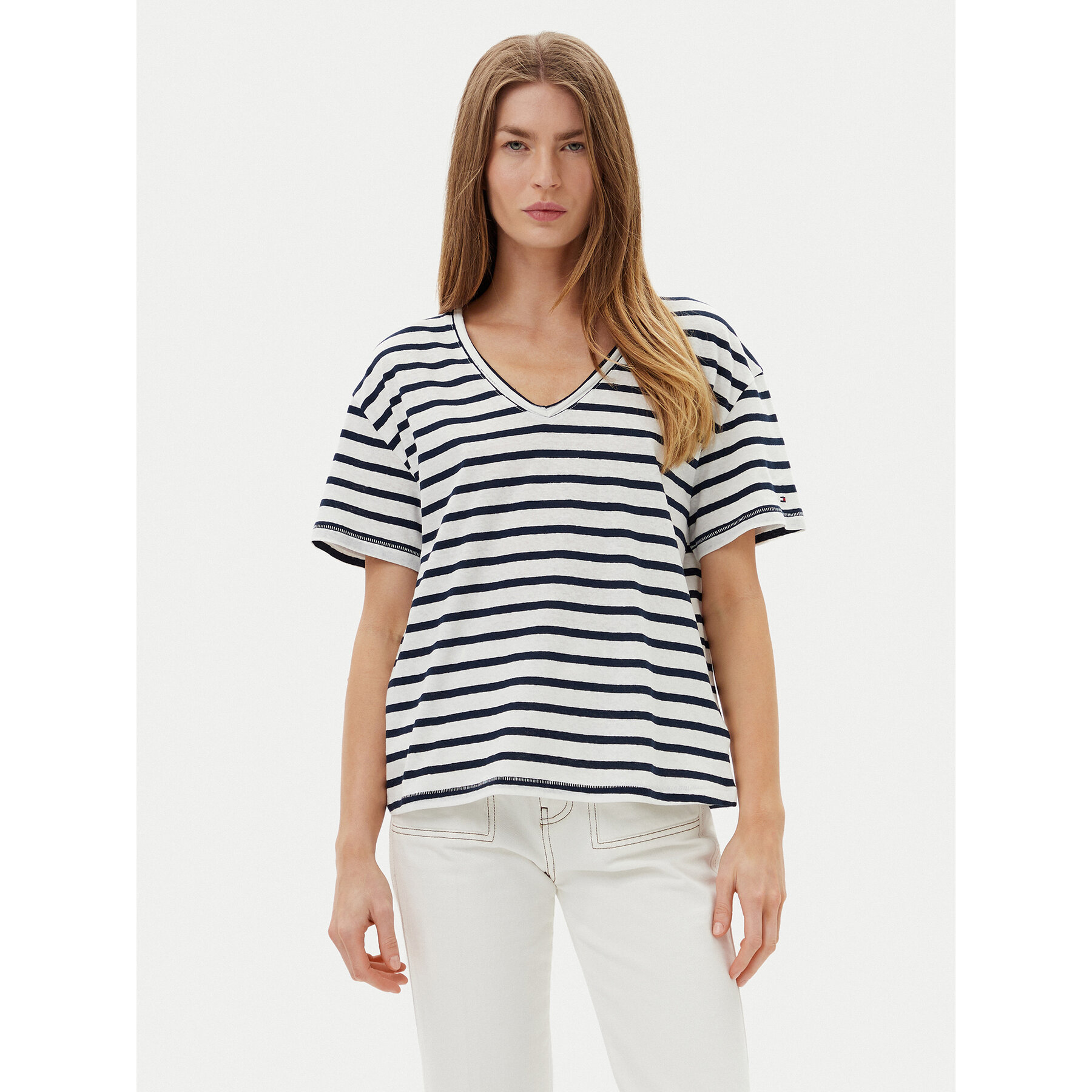 Tommy Hilfiger Majica WW0WW44551 Mornarsko modra Regular Fit