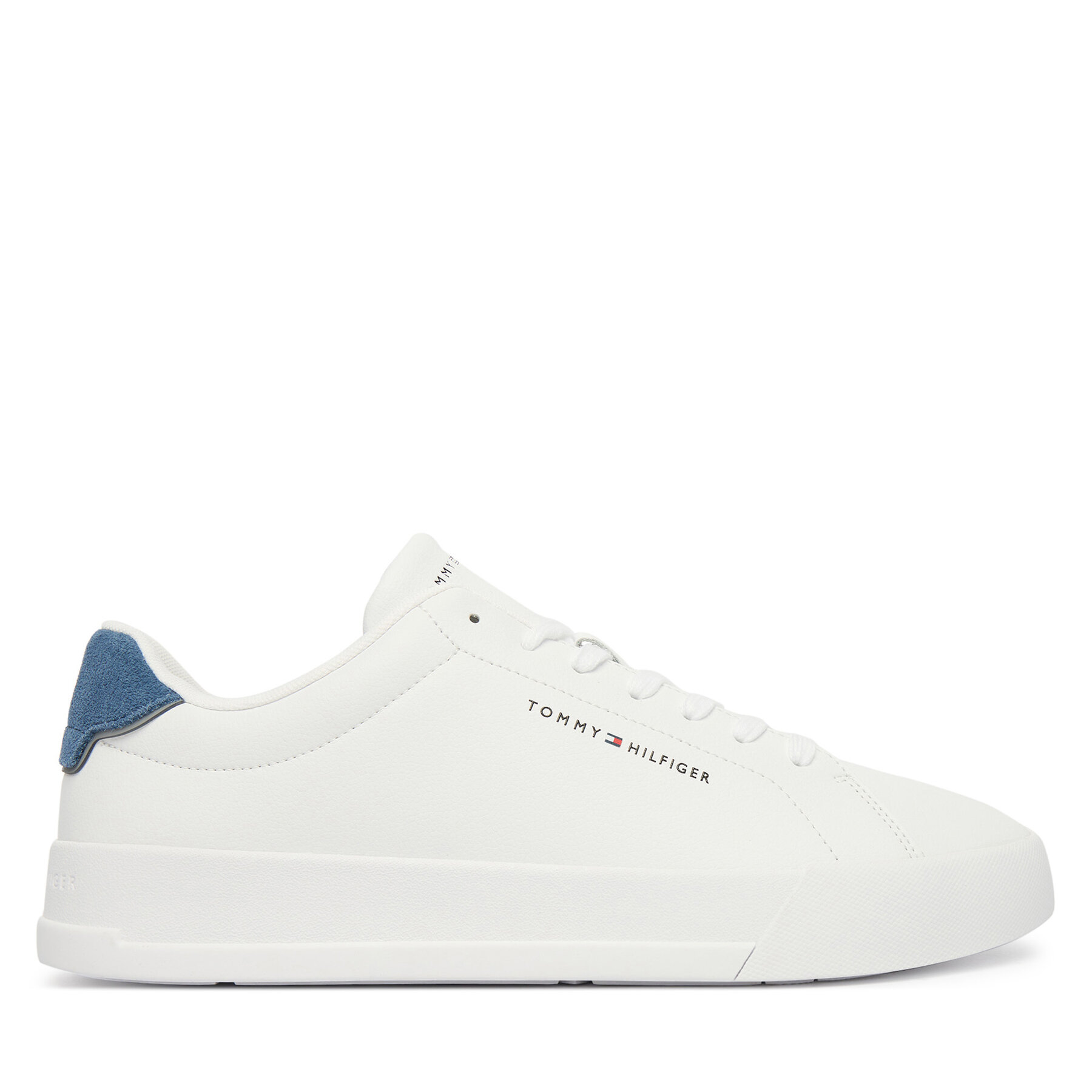 Sneakersy Tommy Hilfiger Th Court Lth Detail Ess FM0FM05367 Biela