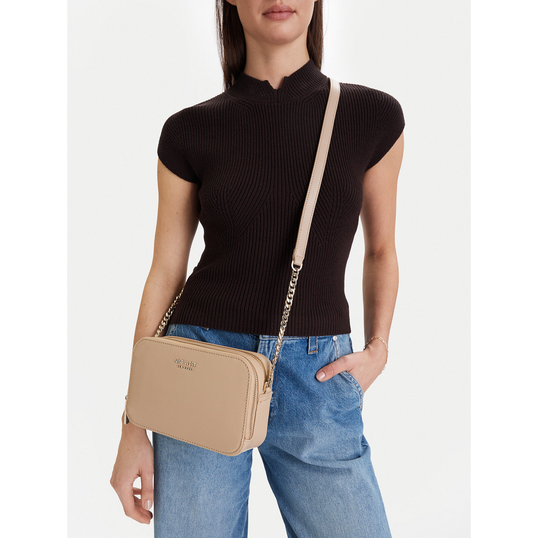 Geantă Nine West CEO-Myra-KY256 Bej