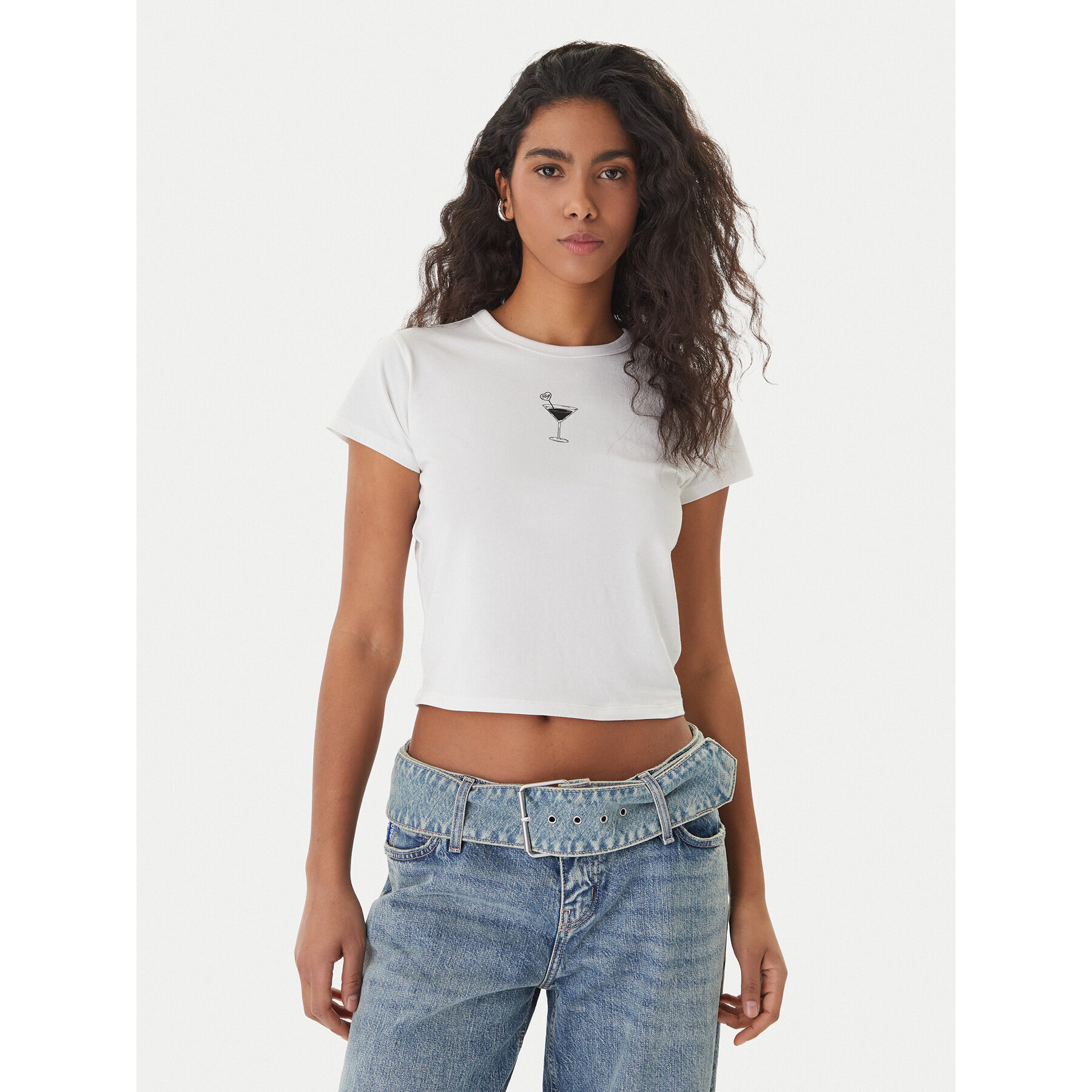 HUGO T-shirt Dichroma_B 50560769 Bijela Slim Fit