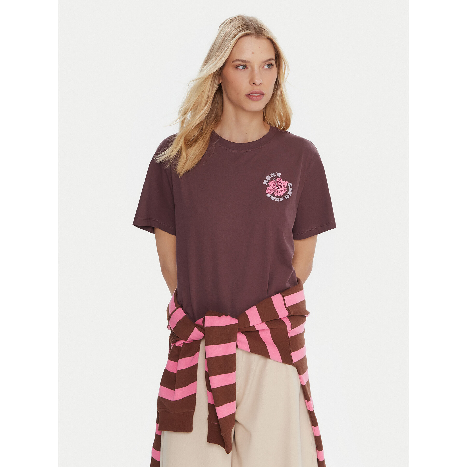 Roxy T-Shirt Hangloose The Sky ERJZT06020 Violett Regular Fit
