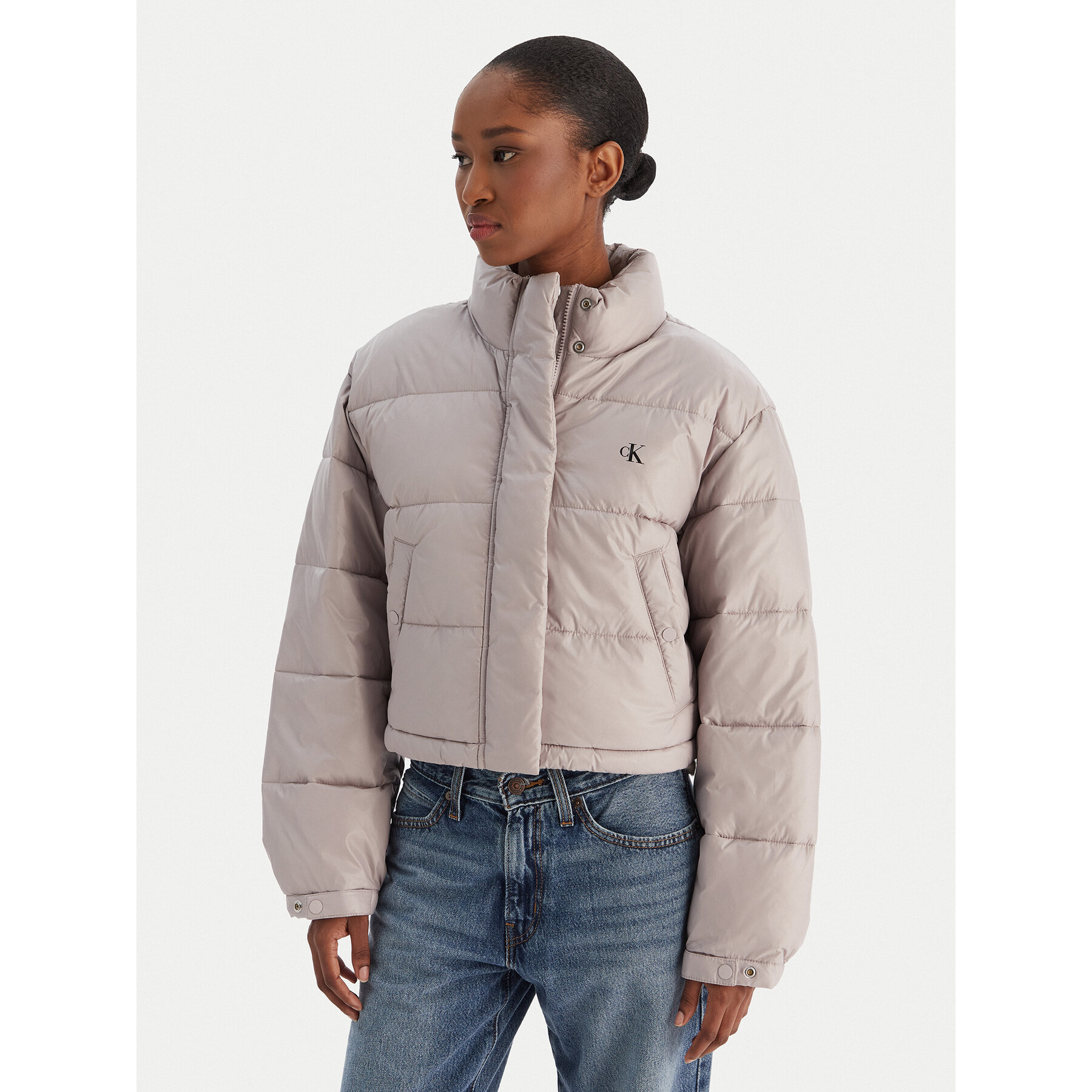 Calvin Klein Jeans Winterjacke LV047D504G Grau Regular Fit