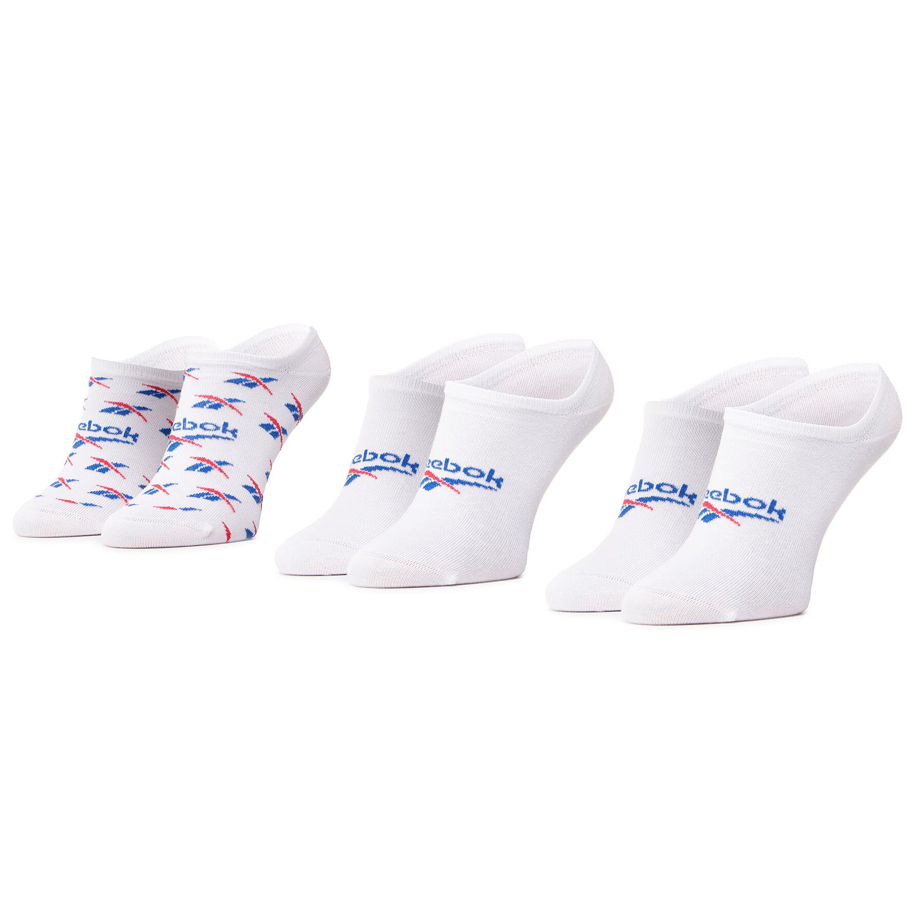 Pack de 3 pares de calcetines tobilleros Reebok Cl Fo Invisible Sock 3P GG6680 Blanco