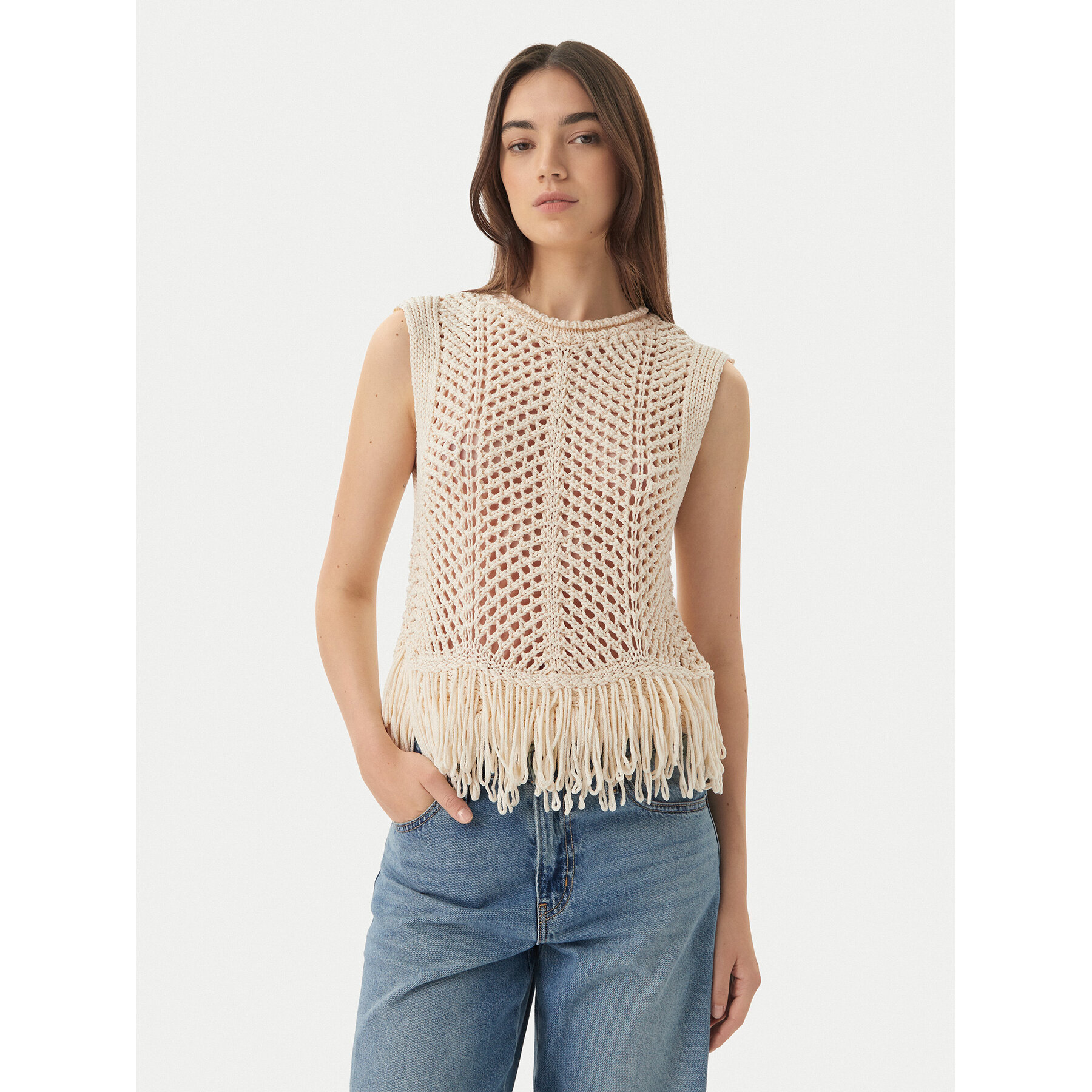 ONLY Top Kimmie 15365146 Bež Regular Fit