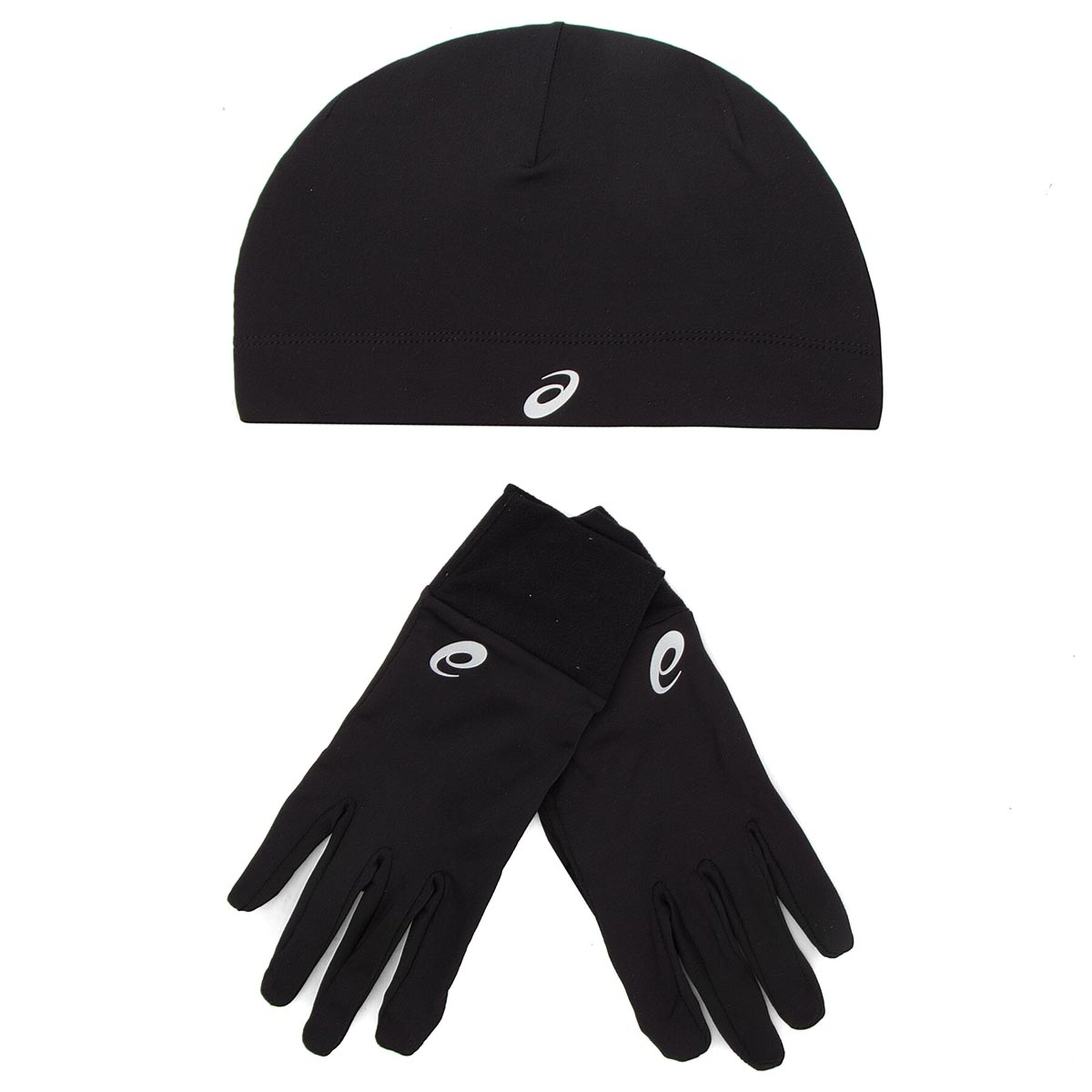 Conjunto de guantes y gorro Asics Running Pack 3013A035 Negro