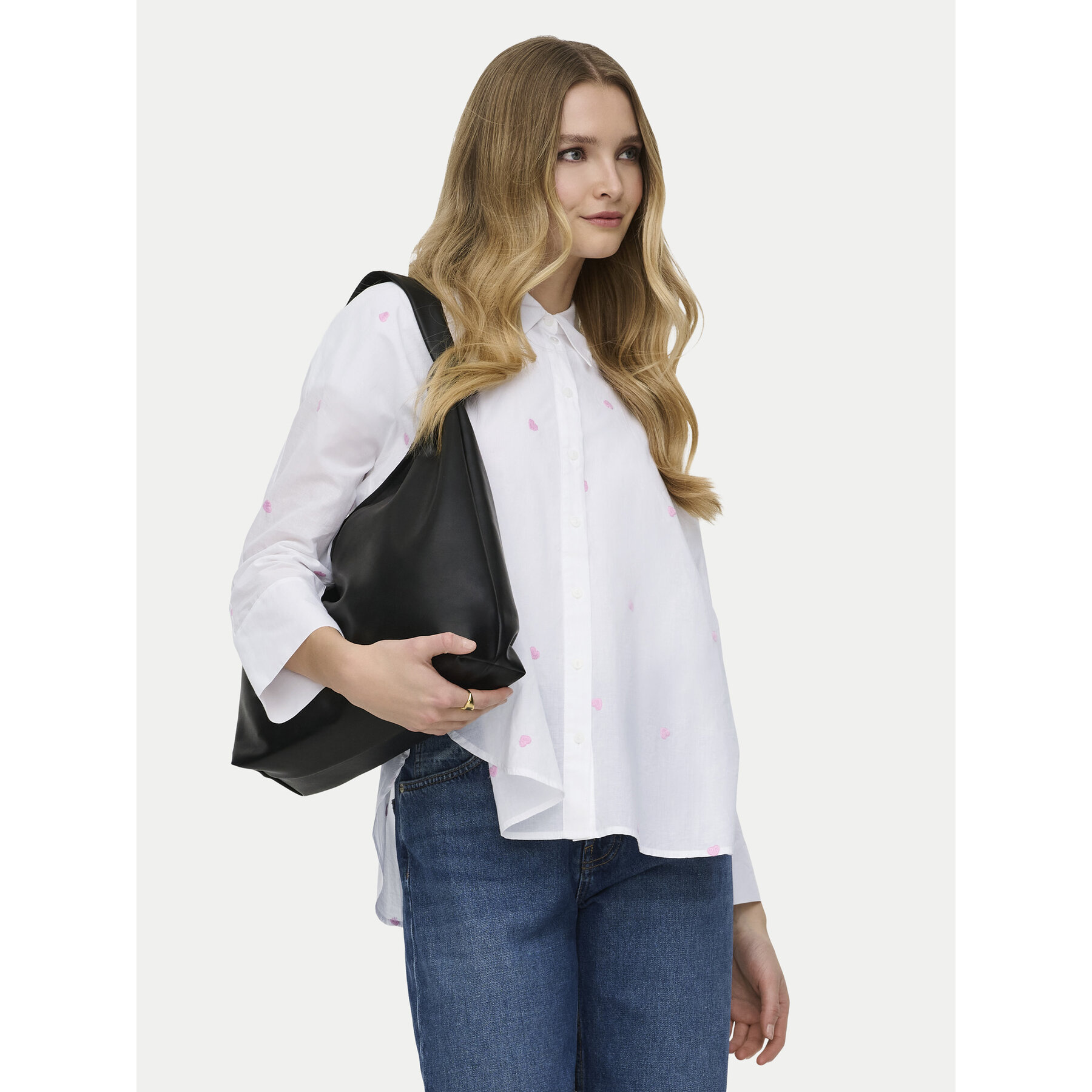 ONLY Hemd 15283743 Weiß Box Fit