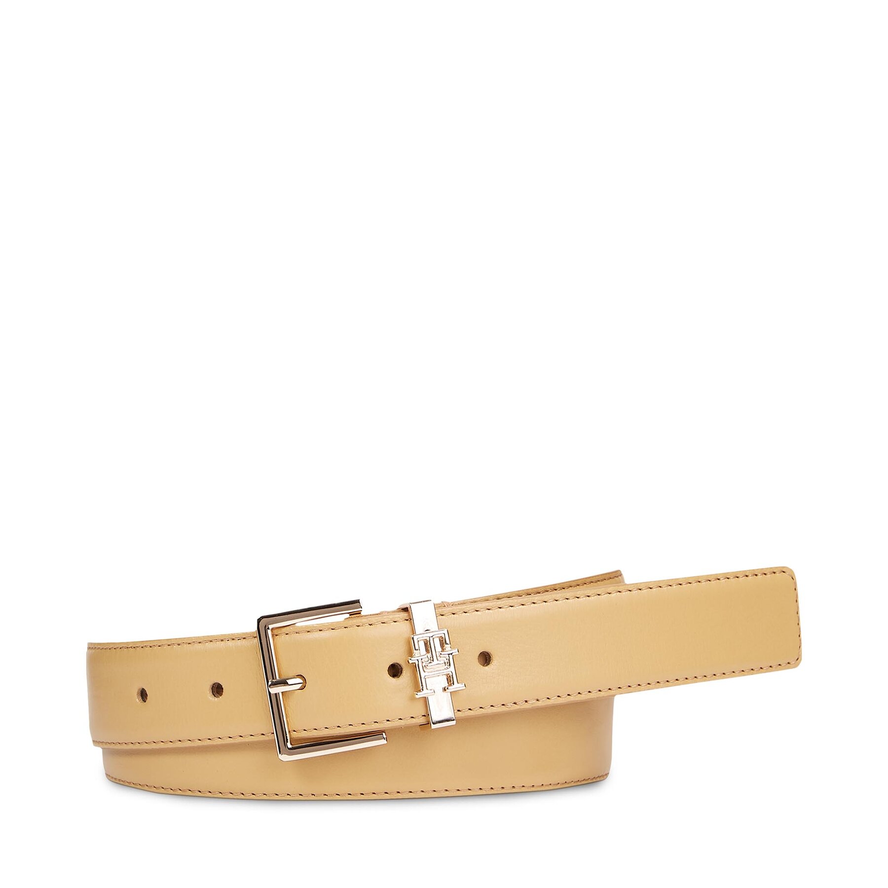 Dámsky opasok Tommy Hilfiger Th Square 3.0 AW0AW16188 Béžová