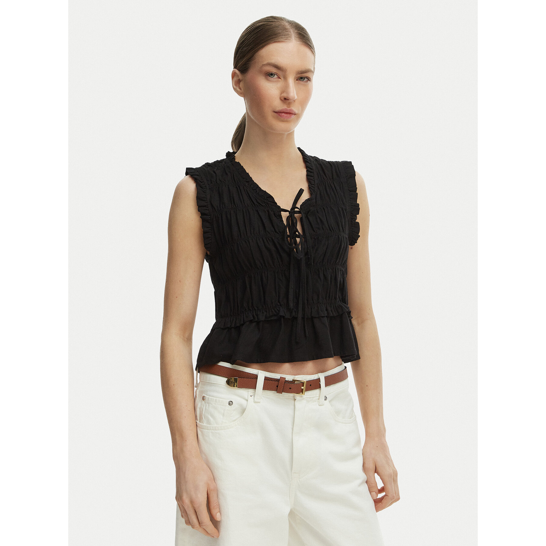 ONLY Bluse Goa 15363693 Schwarz Regular Fit