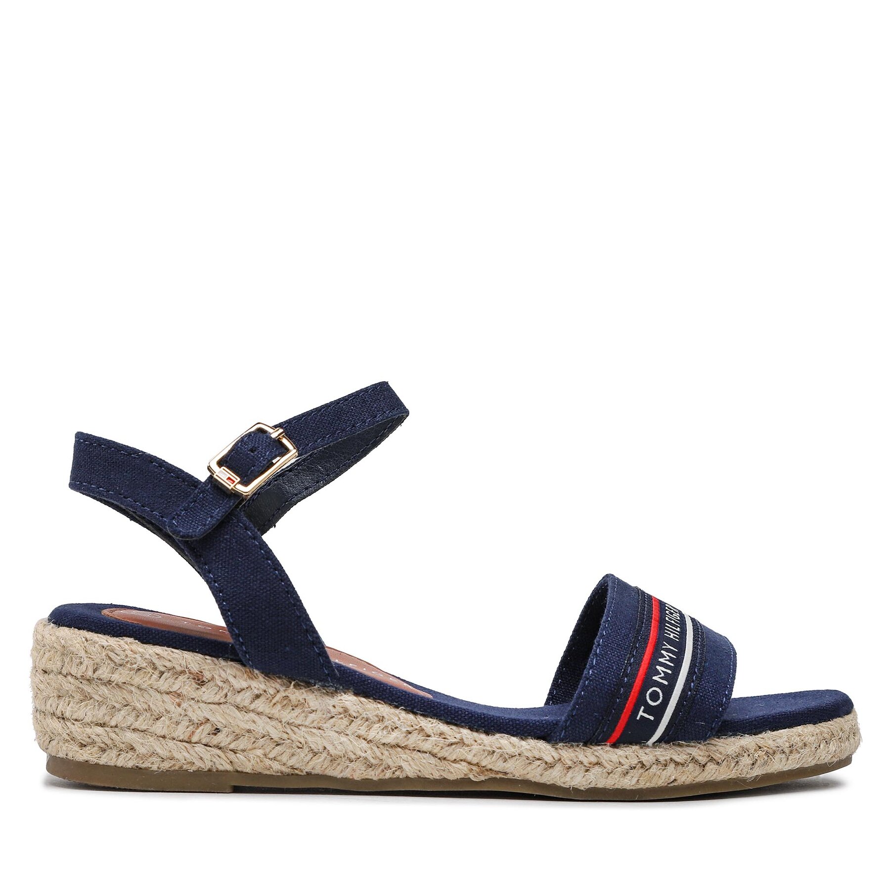 Espadrillas Tommy Hilfiger Rope Wedge Sandal T3A7-32777-0048 M Blu scuro