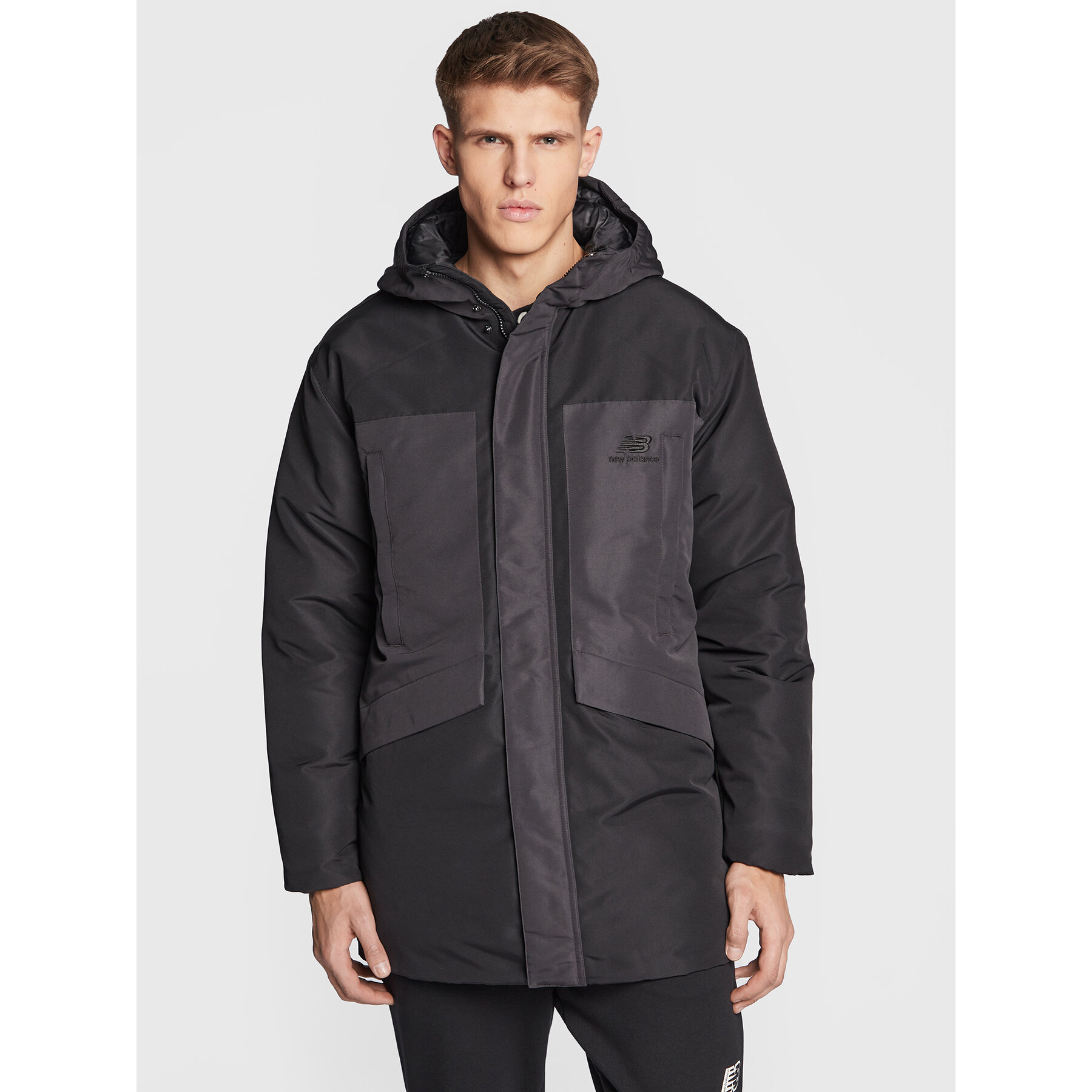 New Balance Winterjacke MJ23504 Schwarz Relaxed Fit