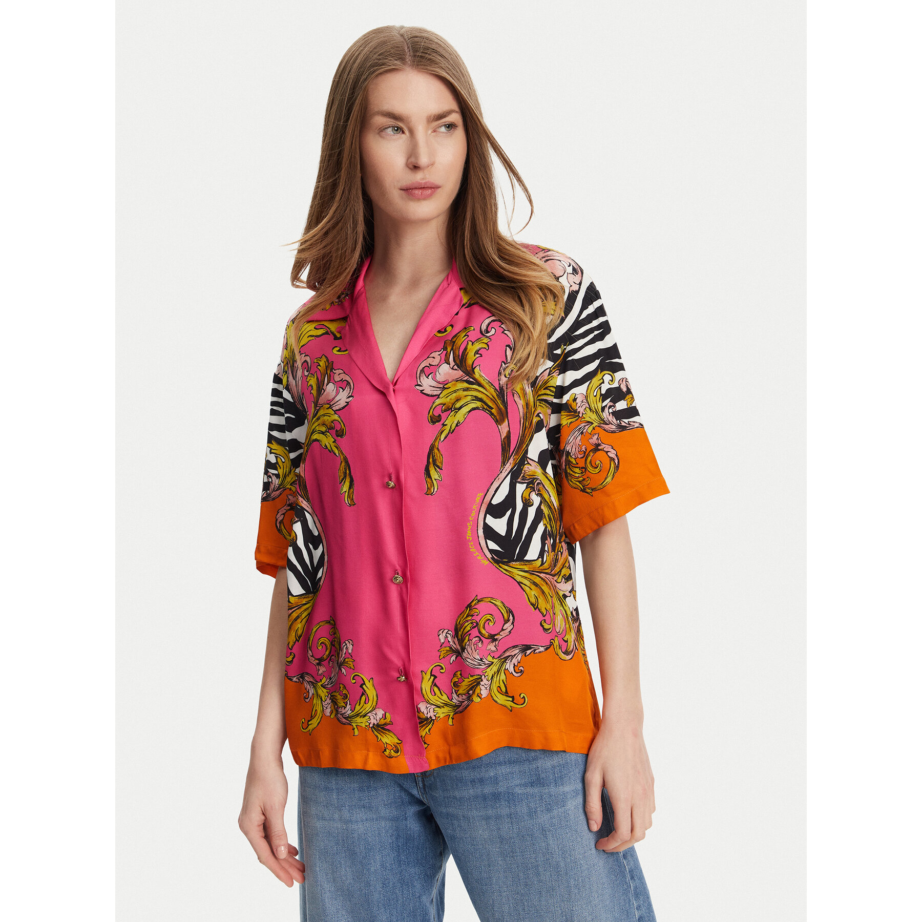 Versace Jeans Couture Hemd 78HAL2P9 Rosa Relaxed Fit