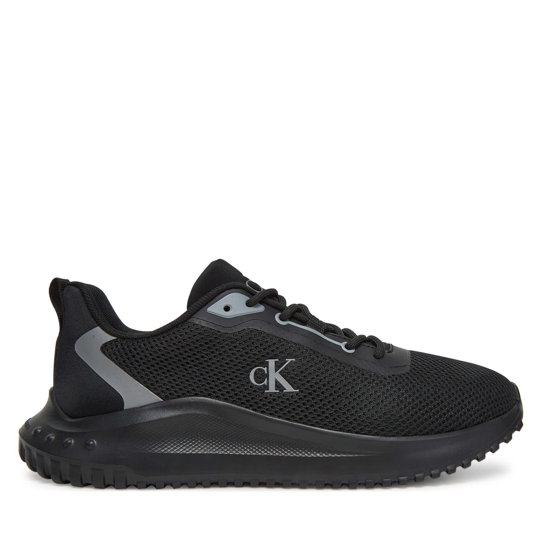 Αθλητικά Calvin Klein Jeans Eva Runner L-Up Mix Mesh Logo Ck YW0YW01851 Μαύρο