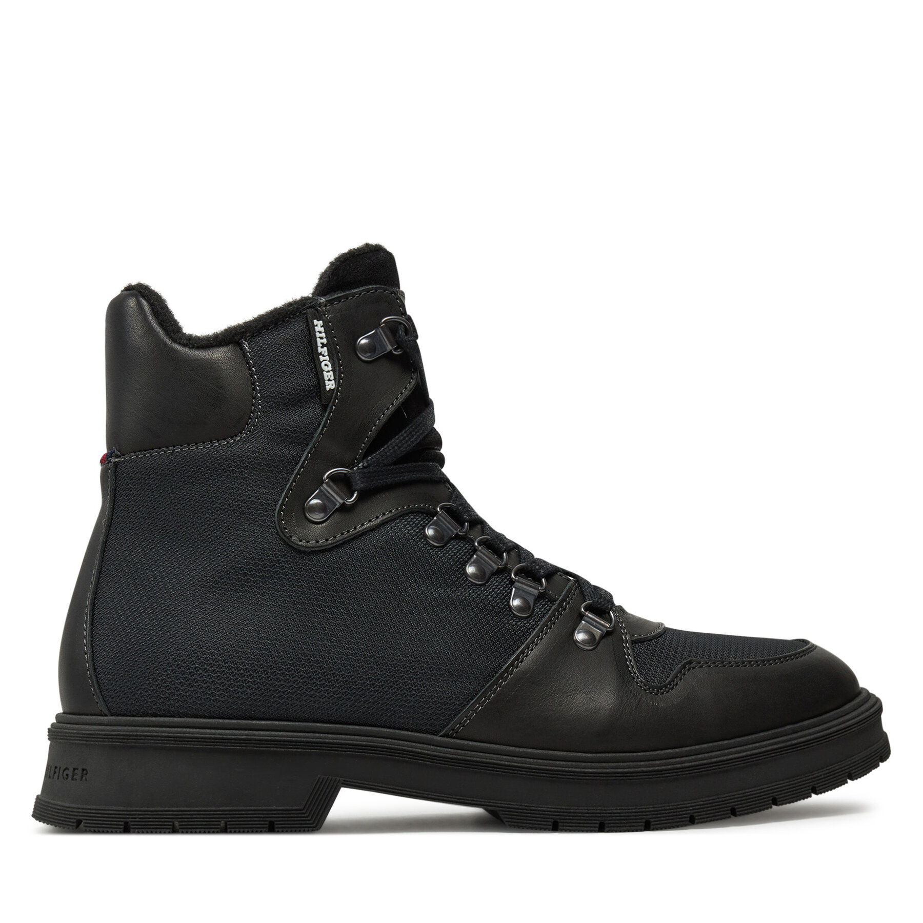 Kotníková obuv Tommy Hilfiger Hilfiger Warm Cordura Mix Boot FM0FM05180 Černá