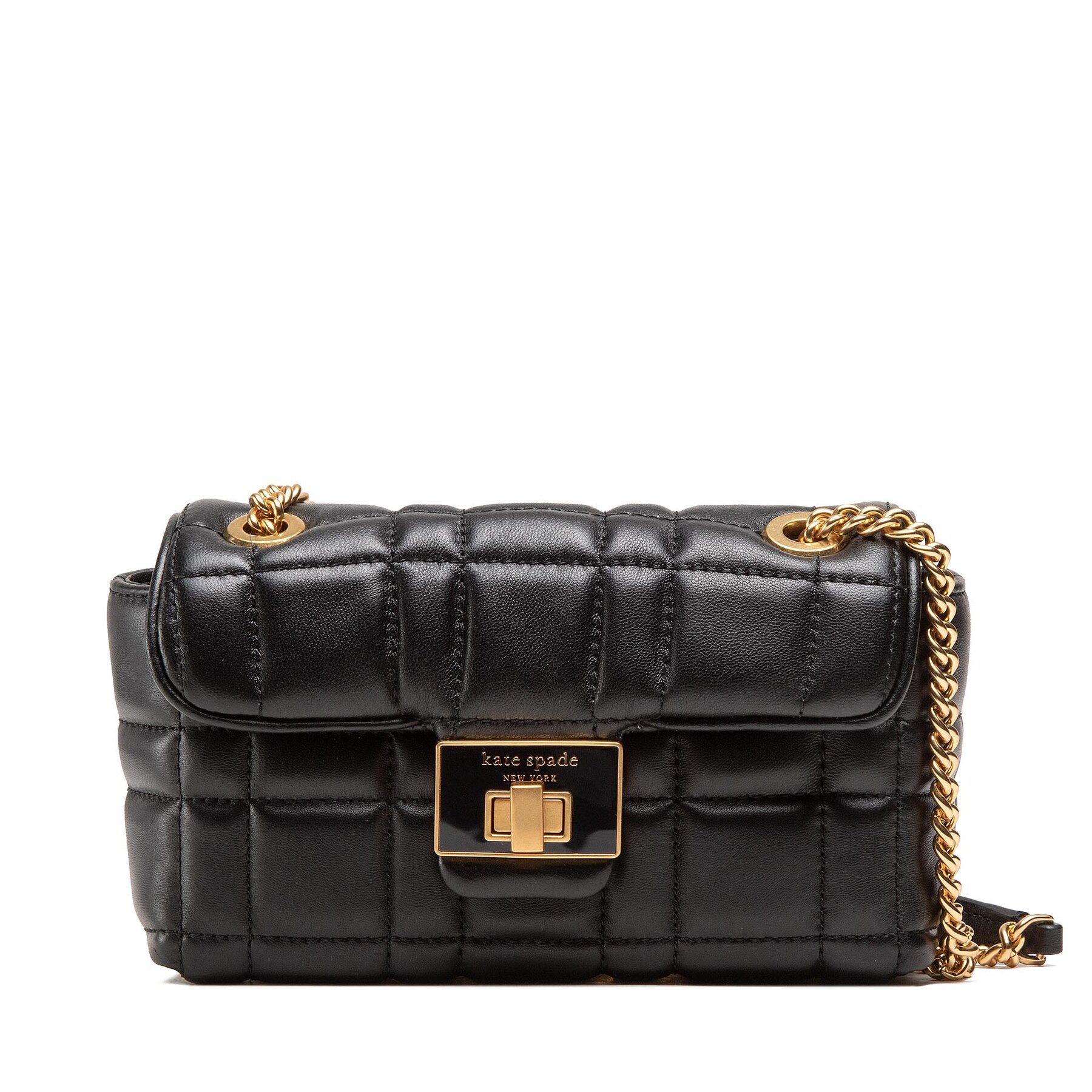 Geantă Kate Spade Evelyn Quilted Leatcher Small S K8932 Black