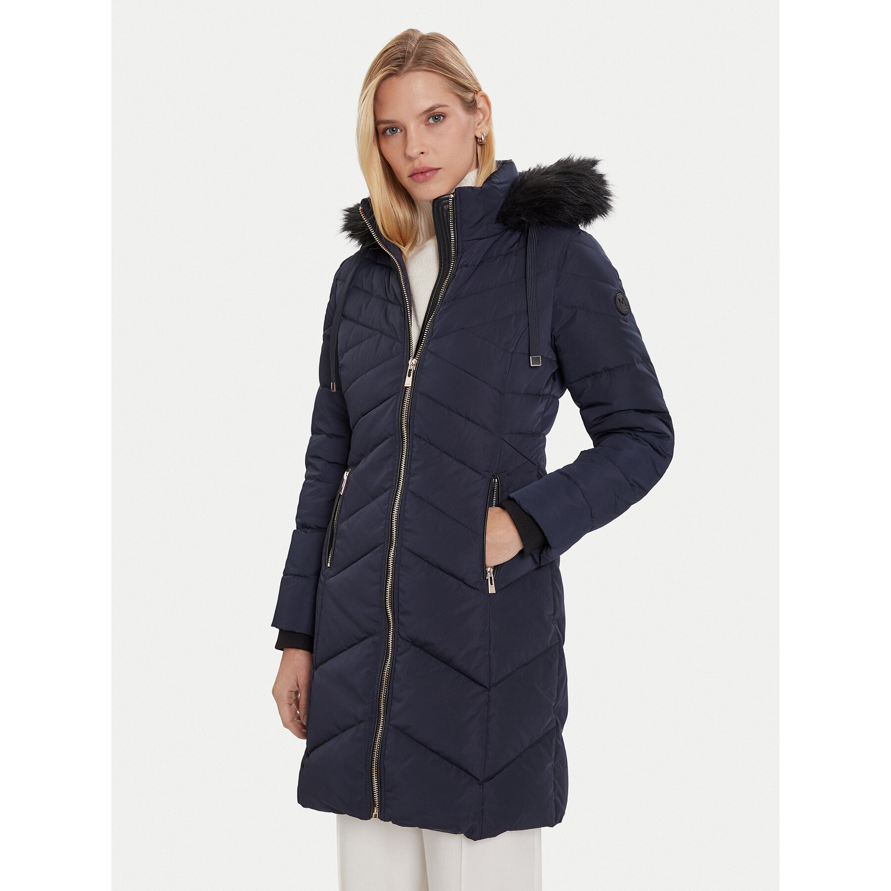 Morgan Daunenjacke 252-GCLEA Dunkelblau Slim Fit