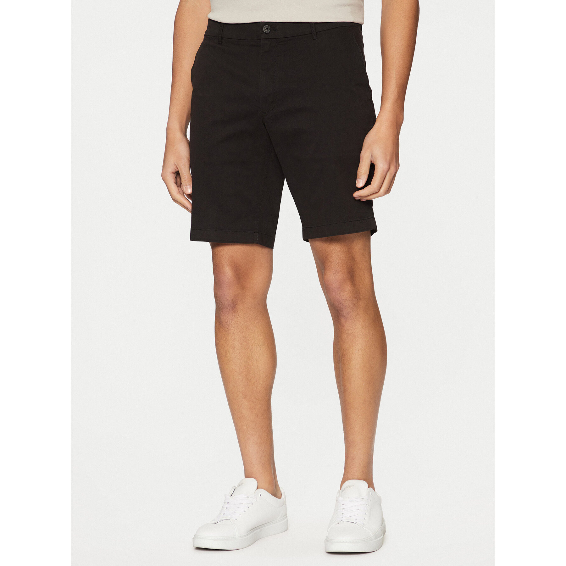 Calvin Klein Stoffshorts Modern Twill K10K114063 Schwarz Slim Fit