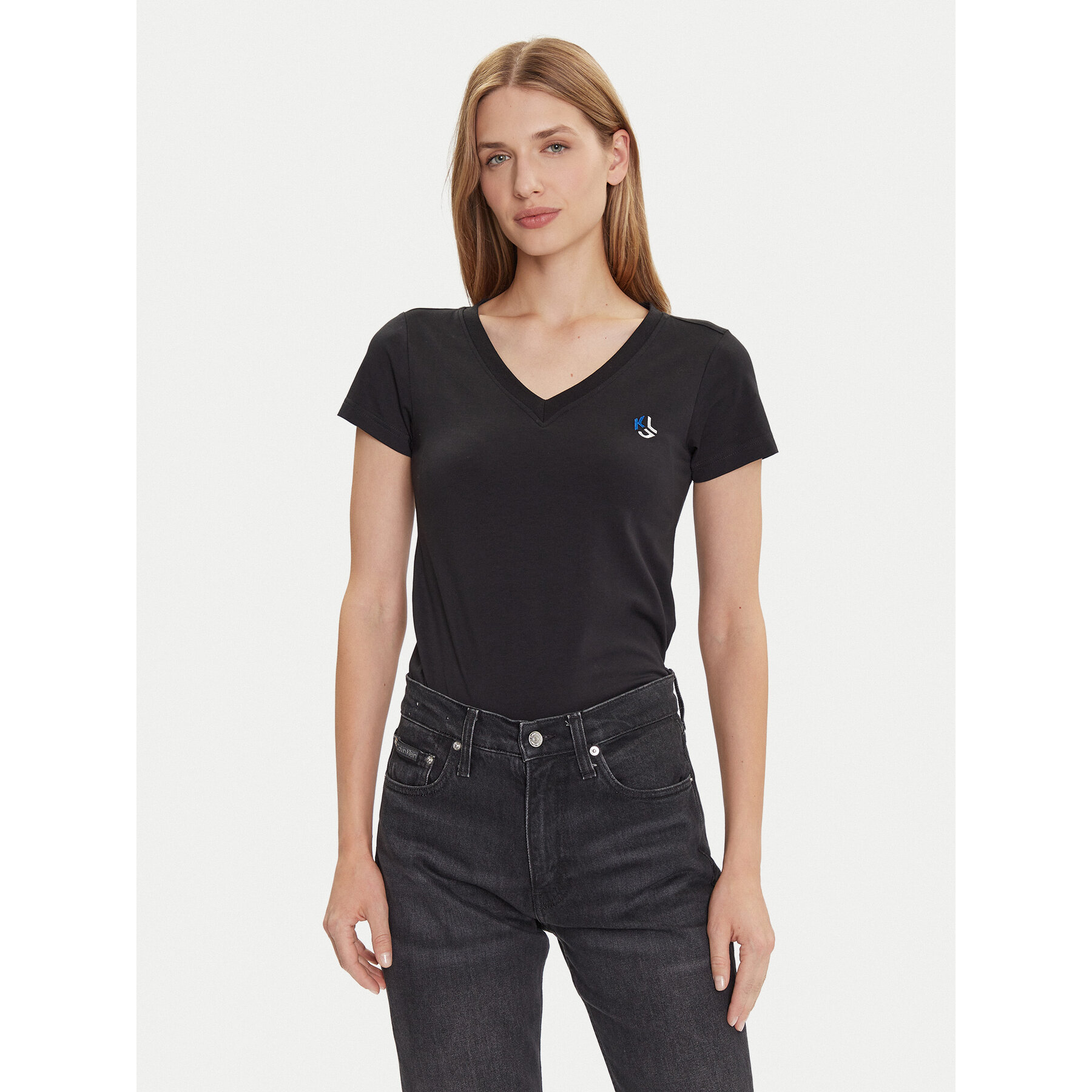 Karl Lagerfeld Jeans Karl Lagerfeld Jeans T-Shirt A2W17097 Μαύρο Regular Fit