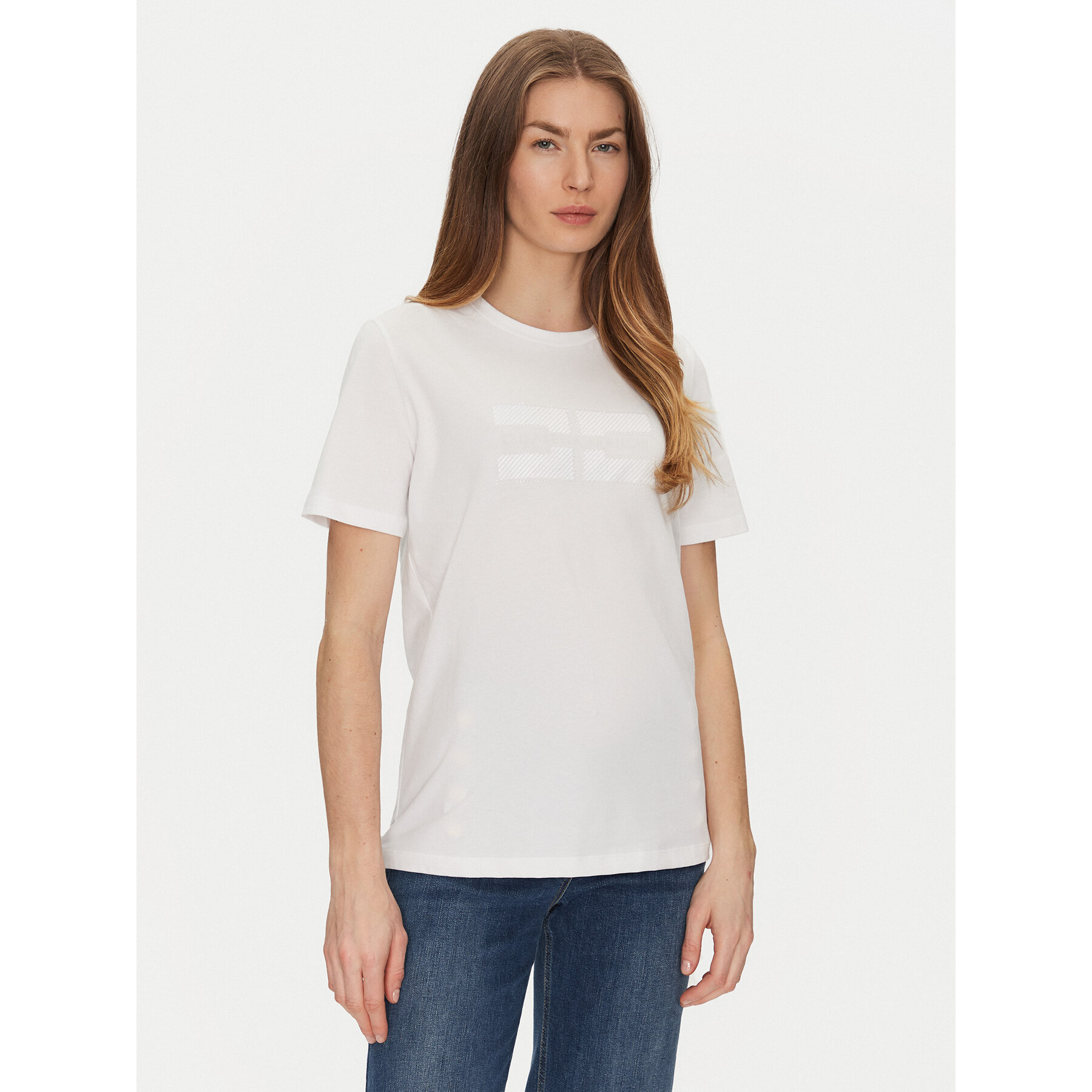 Elisabetta Franchi T-shirt MA-002-51E2-V200 Bianco Regular Fit